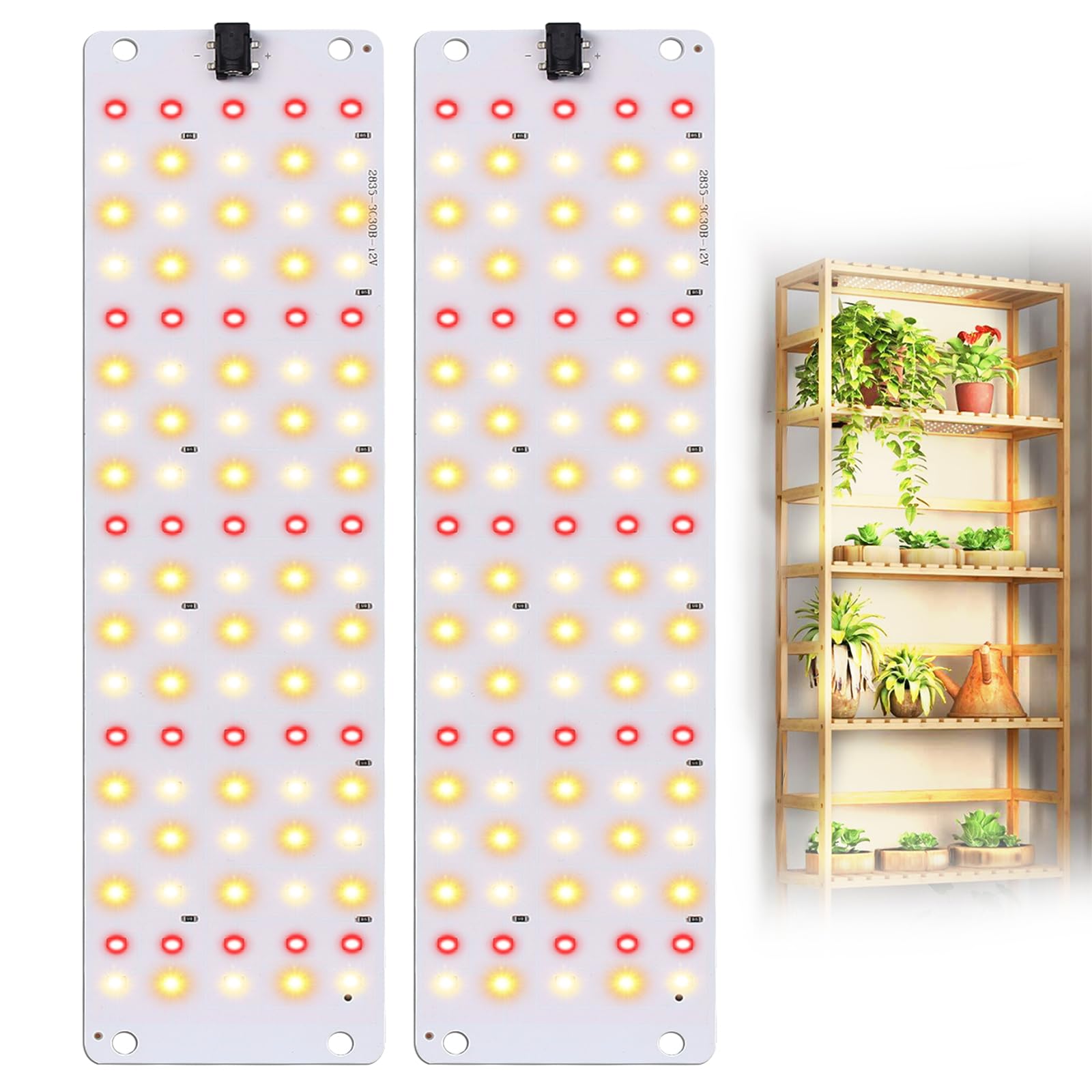 TONYFUL LED Grow Lights  180 LEDs Plant Lights for Indoor Growing  24W Enhanced Full Spectrum Grow Light with 3/9/12H Timer  10 Dimmable Levels - Ideal for Indoor Growing (2Pcs)