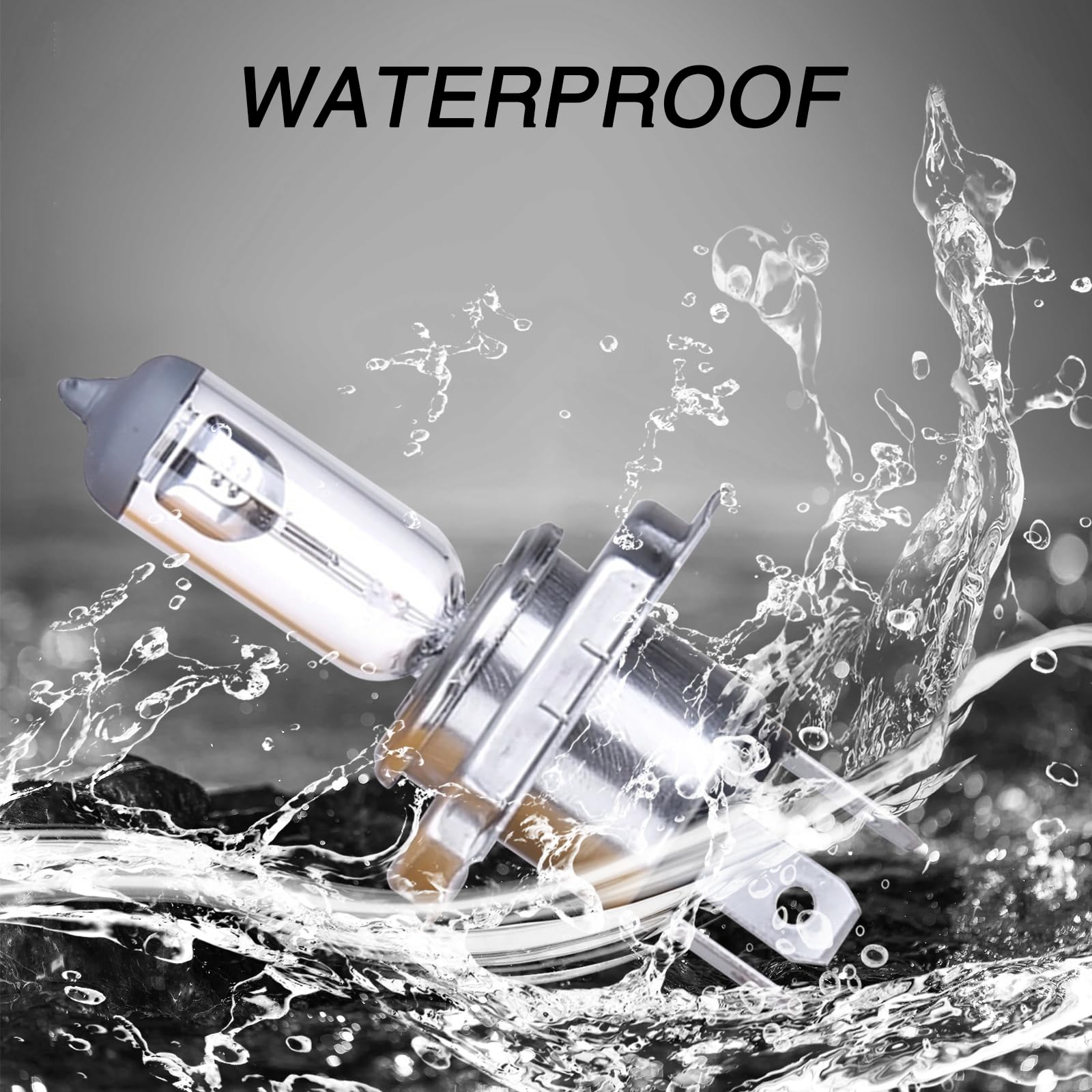 Awlbed 2 Pcs Car Halogen Fog Light Bulb  12V 55W Waterproof Glass Vehicle Spotlights Replacements  Universal Automotive High Beam Lighting Accessories For Truck Suv Car (White Light #H4)