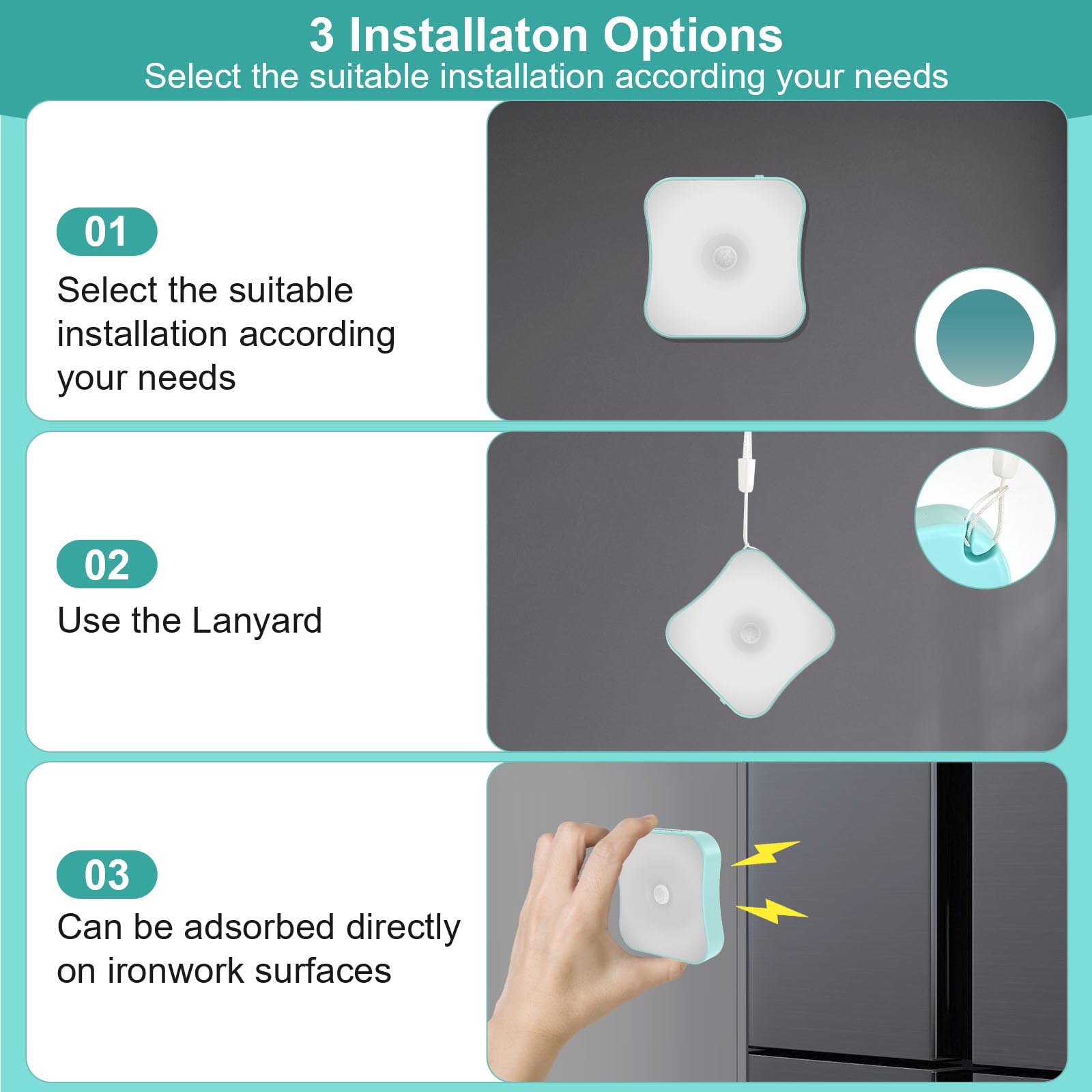 ZOCIFINER Rechargeable Red Night Lights with Motion Sensor, Magnetic Stick-On Design for Bathroom, Bedroom, and Stair - 4 Pack