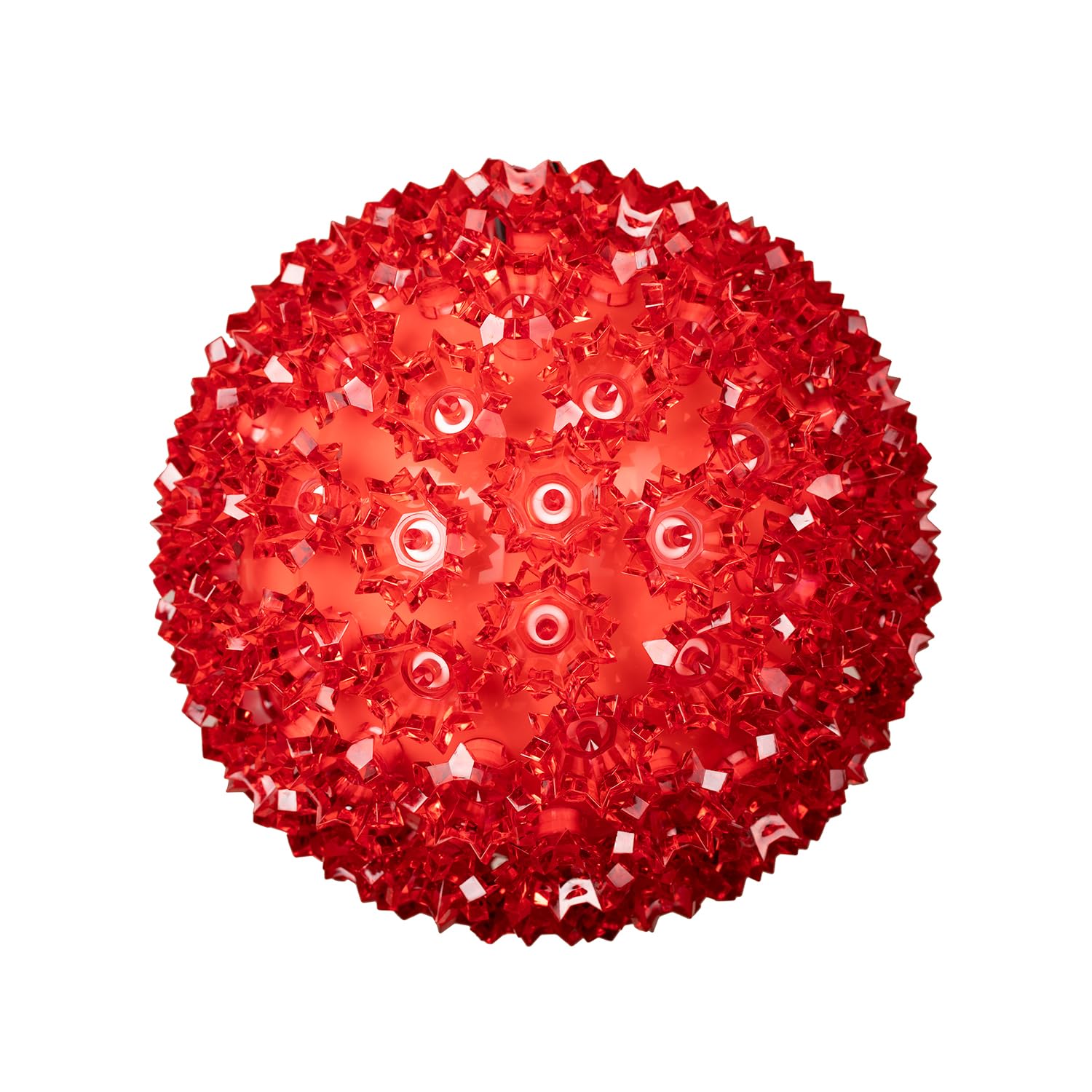 Novelty Lights LED Starlight Sphere, 10in 150 Lights, Red, Extra Large, Model MRD-50A-2, 5ft Hanging Cord, 12ft Power Cord