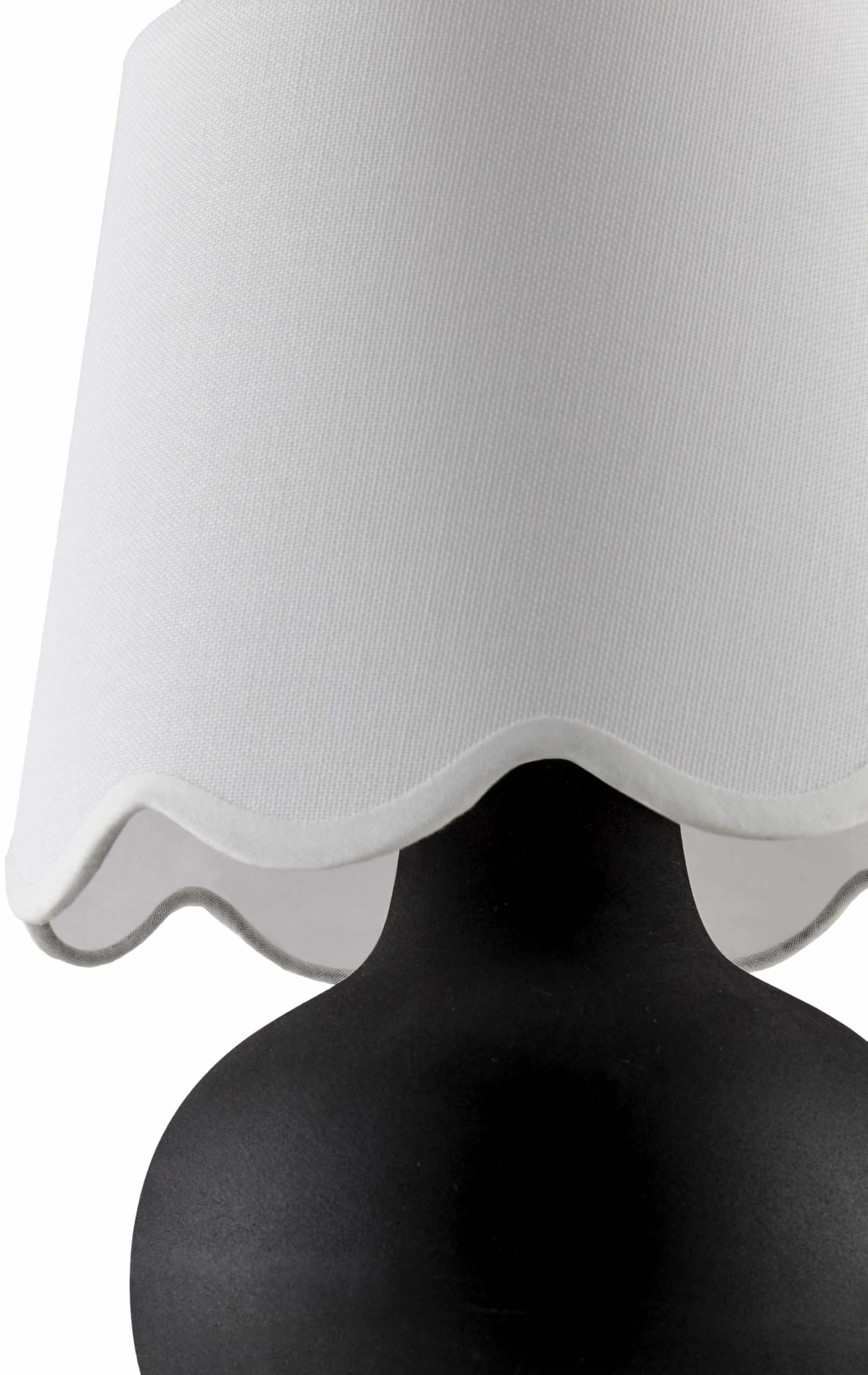 Hauteloom Theisseil Table Lamp - Ceramic, Black/White, 13inH x 8inW x 8inD, Model TXCHMF2-070