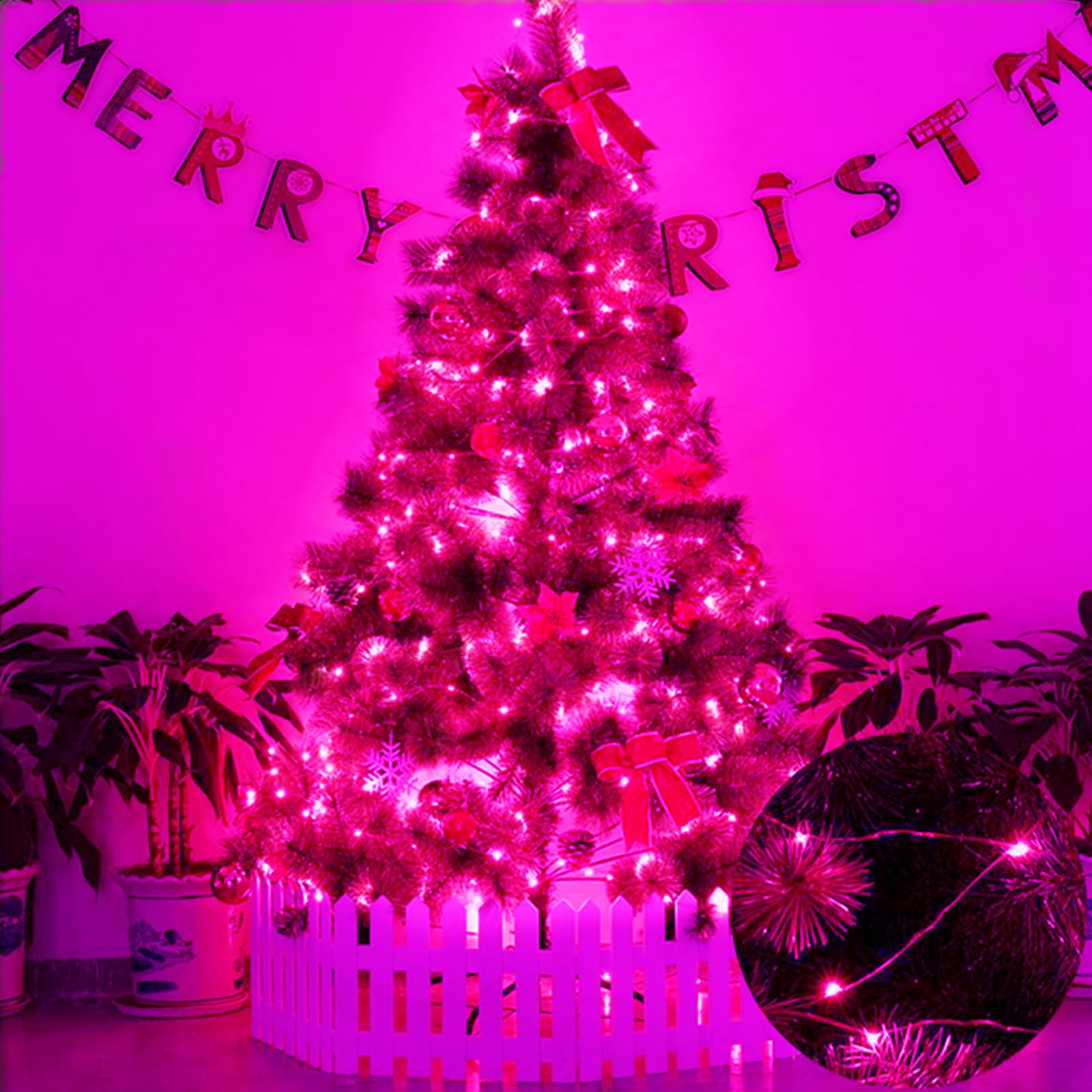 Ranlraka Mini Pink Fairy Lights Battery Operated 7Ft 20Led Silver Wire Fairy String Lights For Christmas Halloween Wedding Party Home Holiday Decor Room Decoration