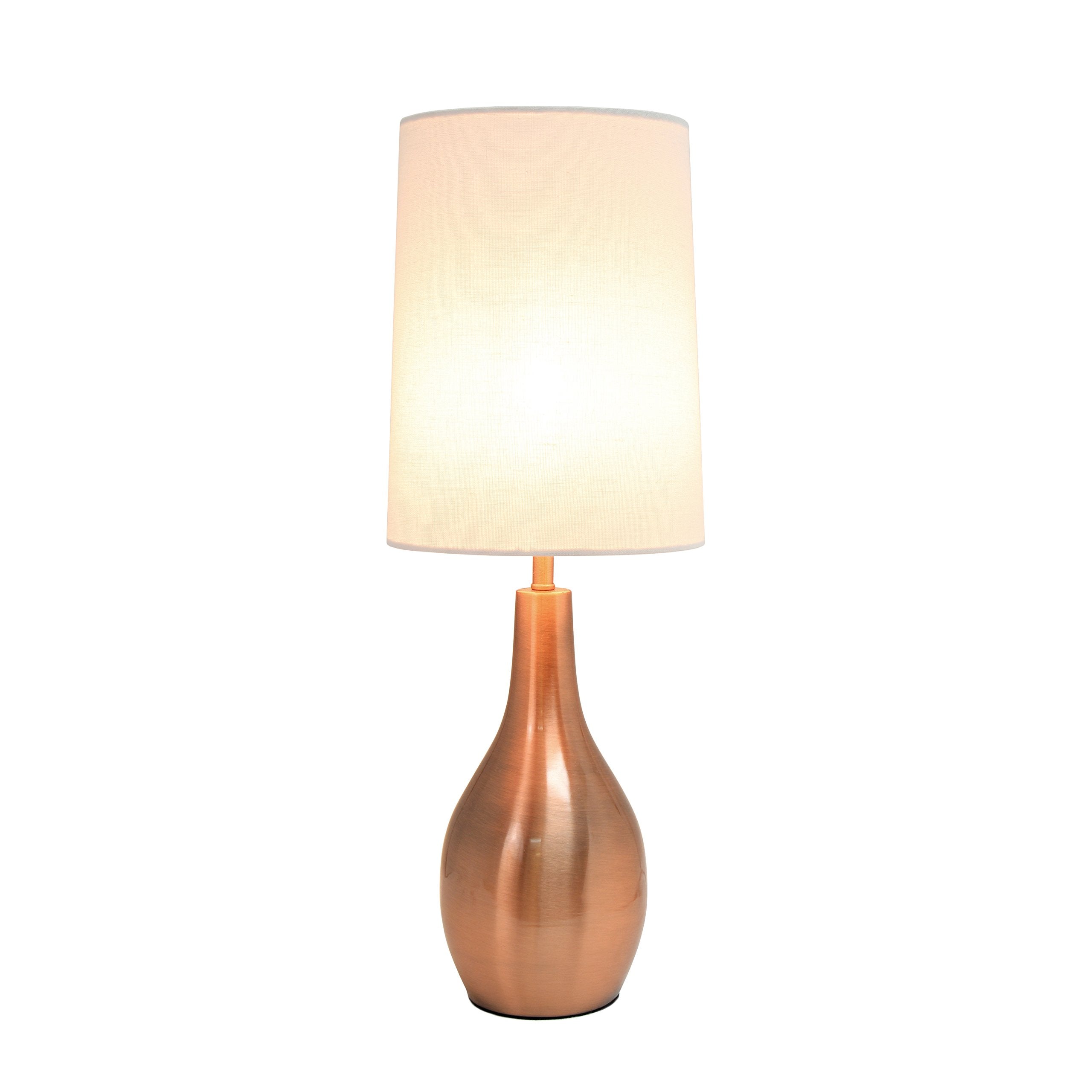 Simple Designs Lt3303-Rgd Tear Drop Table Lamp, Rose Gold