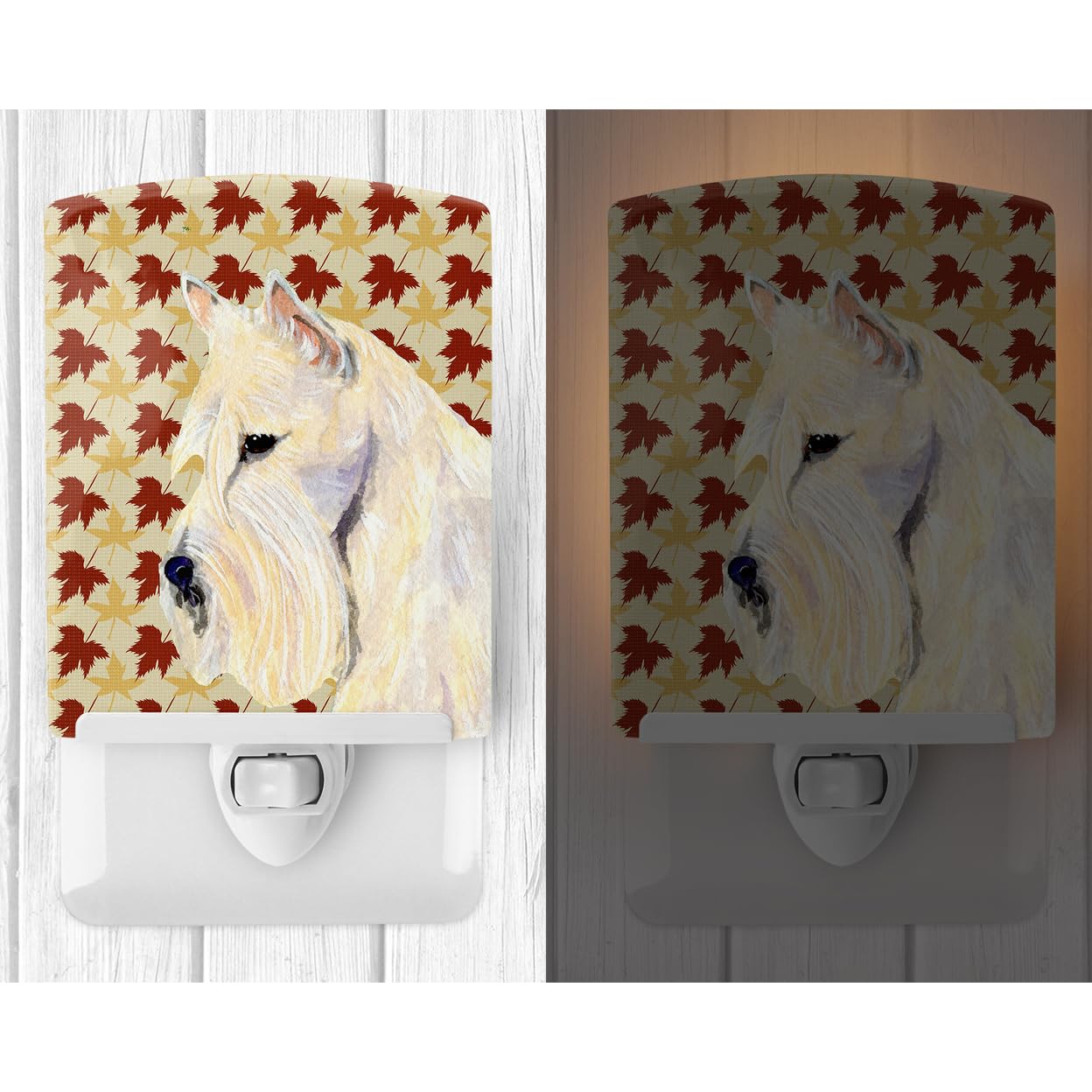Carolines Treasures Ceramic Night Light, Scottish Terrier Wheaten, 6x4x3in, Multicolor, Model SS4326CNL, UL-Certified