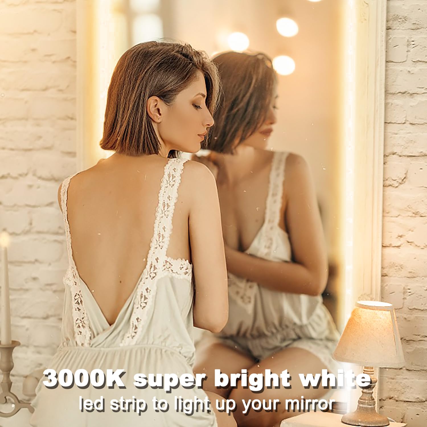VOLIVO LED Strip Lights, 16.4ft Dimmable Warm White 3000K, Flexible Tape Light for Home, Model V-VB206150000