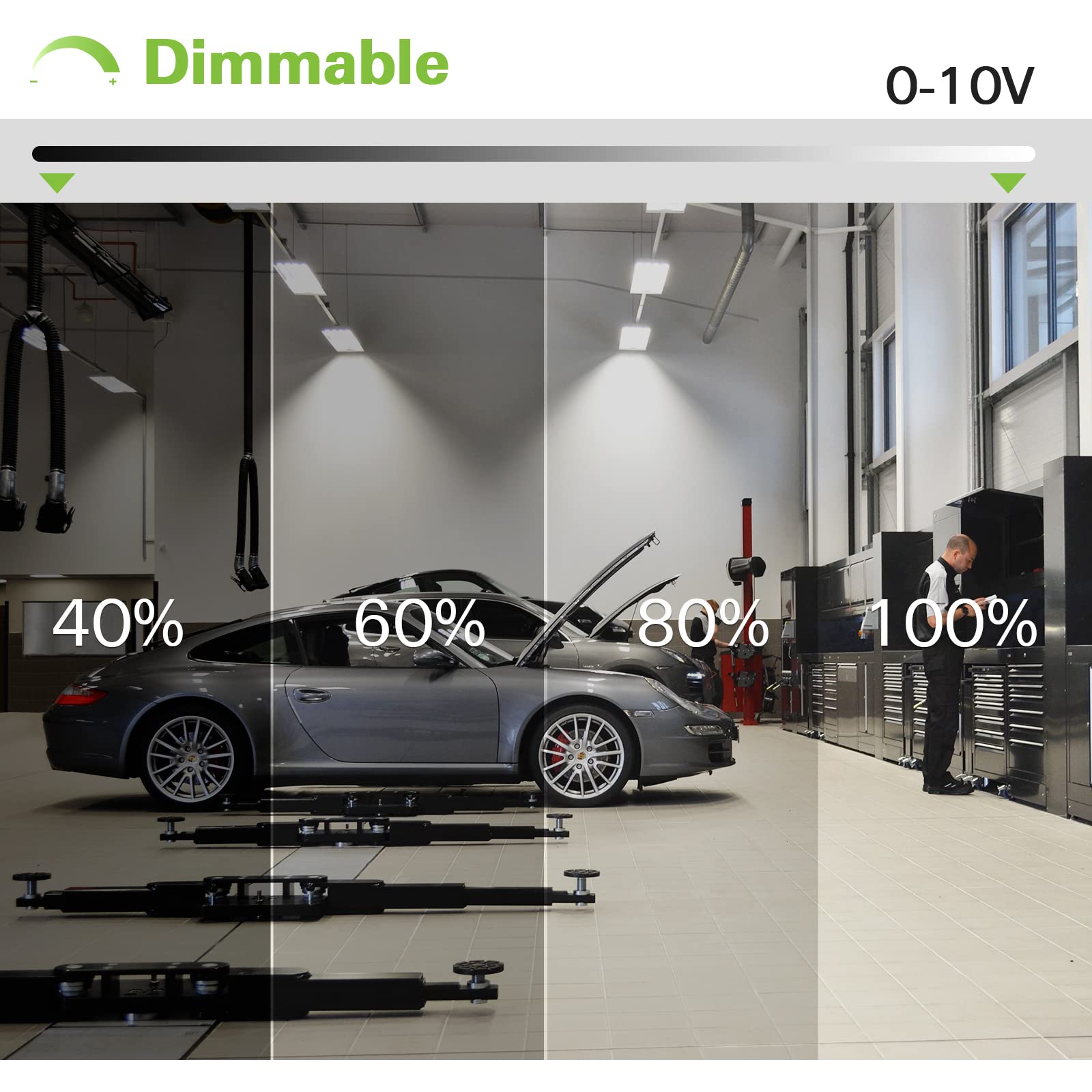 Hykolity 4FT LED Linear High Bay Shop Light, 250W, 31250lm, 5000K Daylight, Model HBHB-B4FT-250W-50