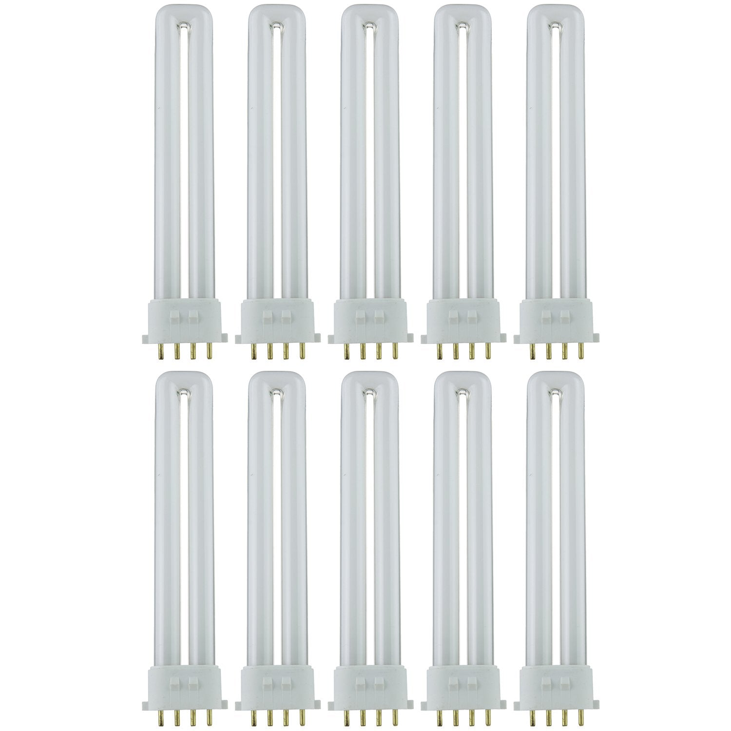 Sunlite PL13/E/SP41K Compact Fluorescent PL 4-Pin Single U-Shaped Twin Tube, 13 Watts, 720 Lumens, 4100K Cool White White, 4-Pin