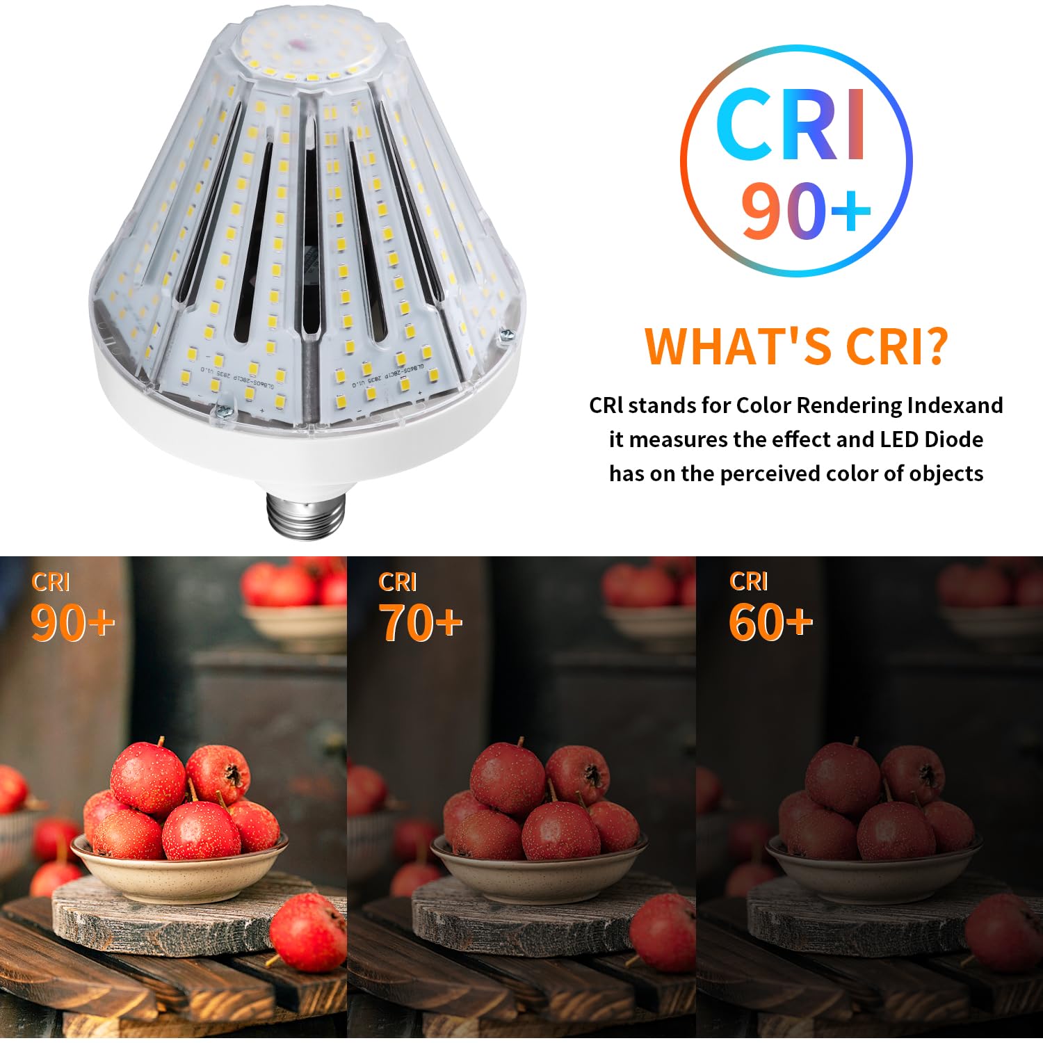 1200W Equivalent Led Corn Light Bulbs,18000 Lumen Led Corn Bulb 120W 5000K Daylight White Lamp,E26/E39 Medium Mogul Base,2-Pack