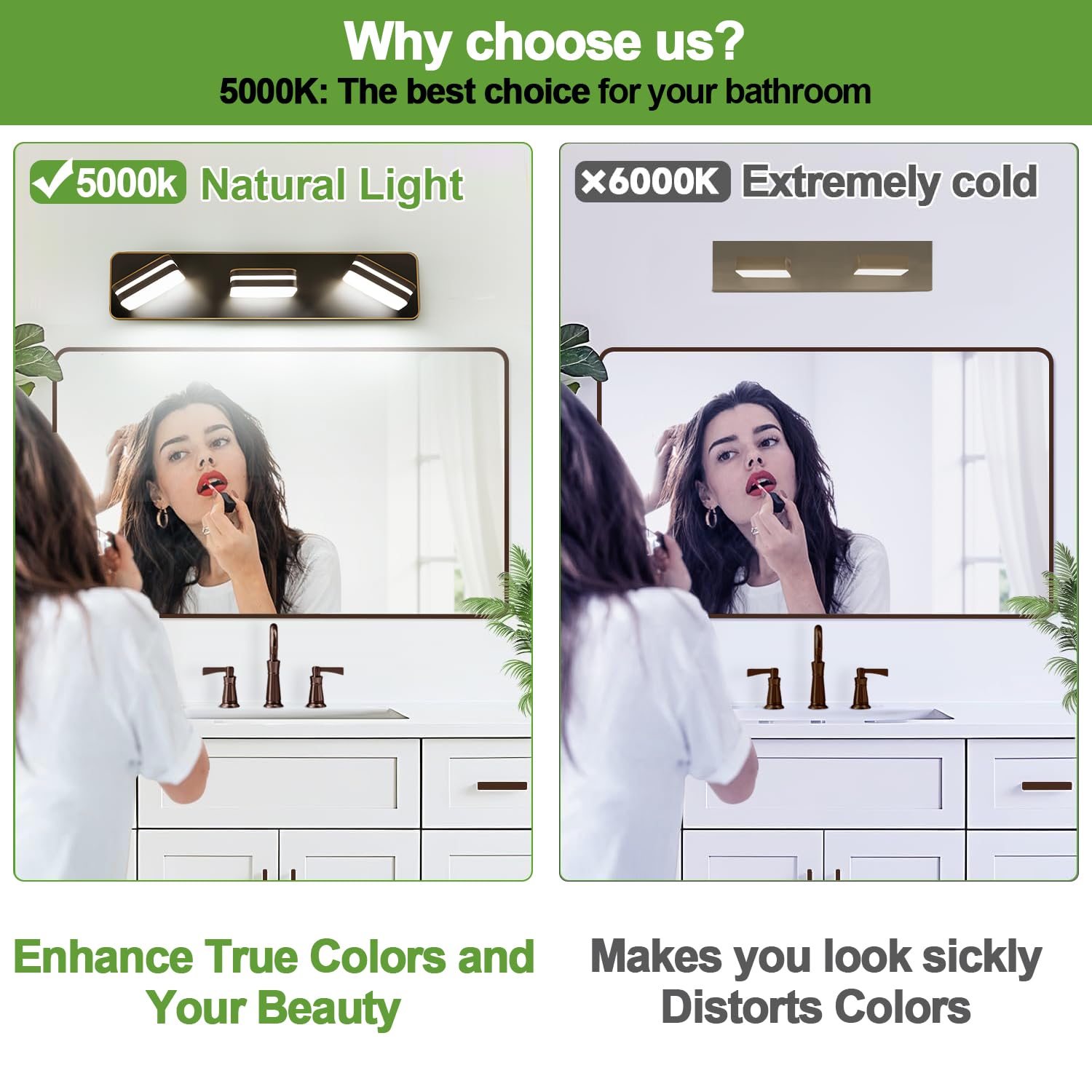 1300Lm Led Modern Bathroom Vanity Light Fixtures  360?Rotate Acrylic Brown And Gold Vanity Lights For Bathroom  Modern Wall Lighting Fixtures Over Mirror Kitchen Living (Natural White Light 5000K)