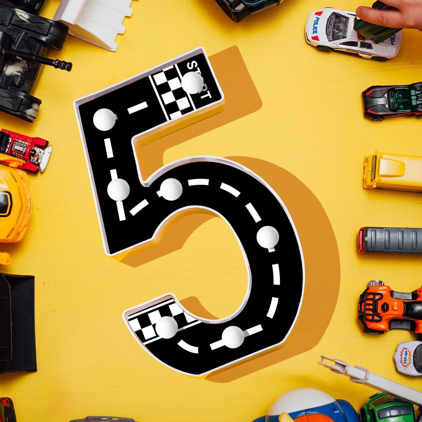 Racing Car Light Up Numbers For Party Cars Birthday Decorations Birthday Light Up Sign Racetrack Inspired Decor Cars Theme Birth