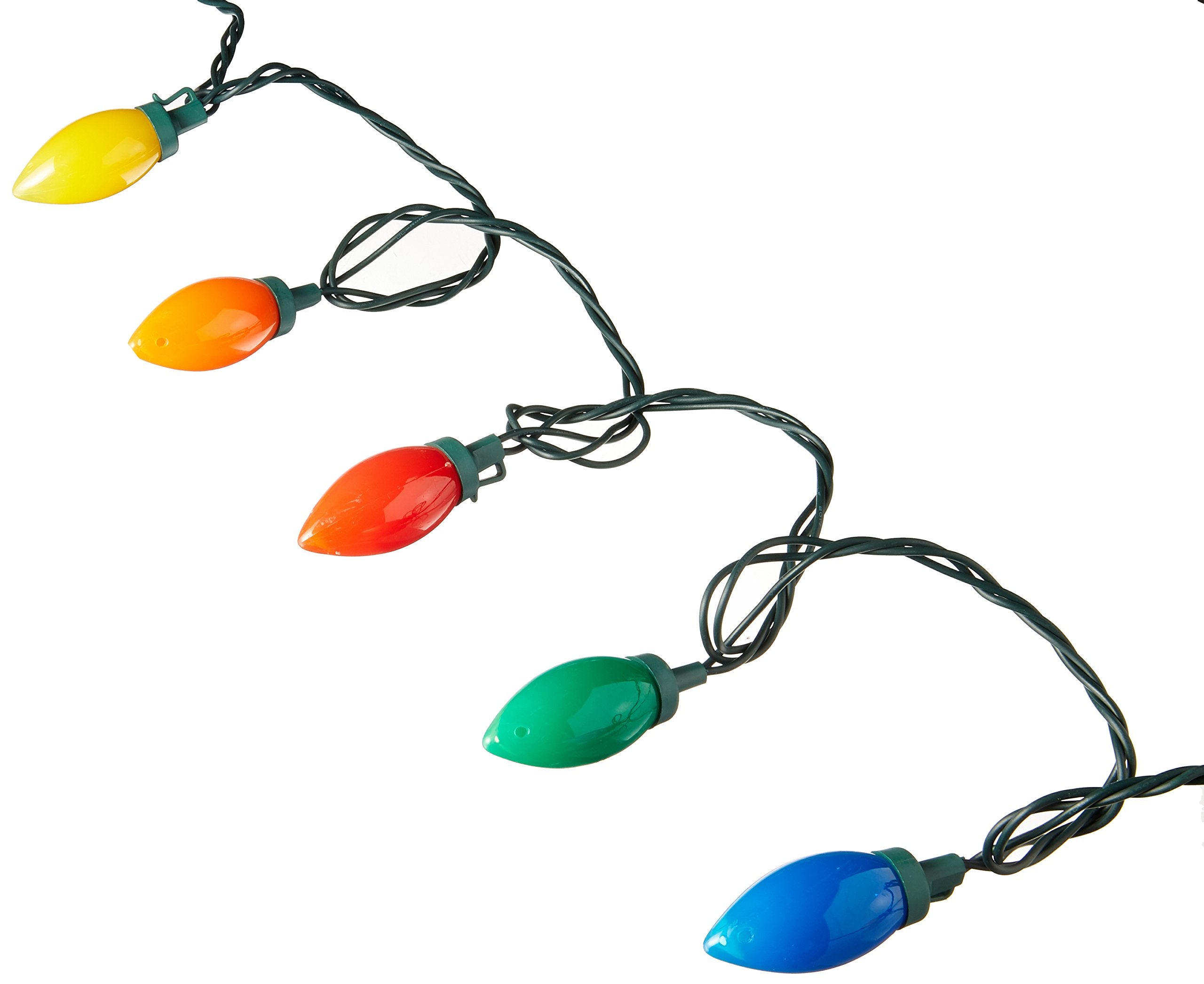 NOMA/INMLITEN-IMPORT 2936-88A Holiday Wonderland, 25 Count, Multi Ceramic, C9, Glass Look LED Light Set