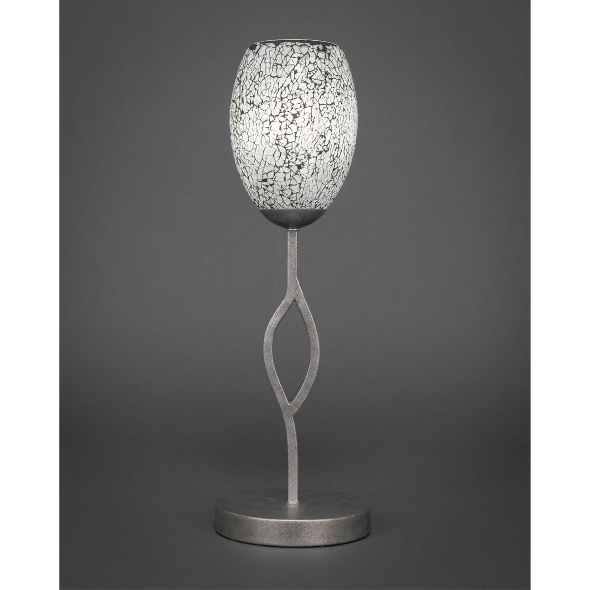 Toltec Lighting Revo 1 Light Table Lamp In Aged Silver (140-As-4165)