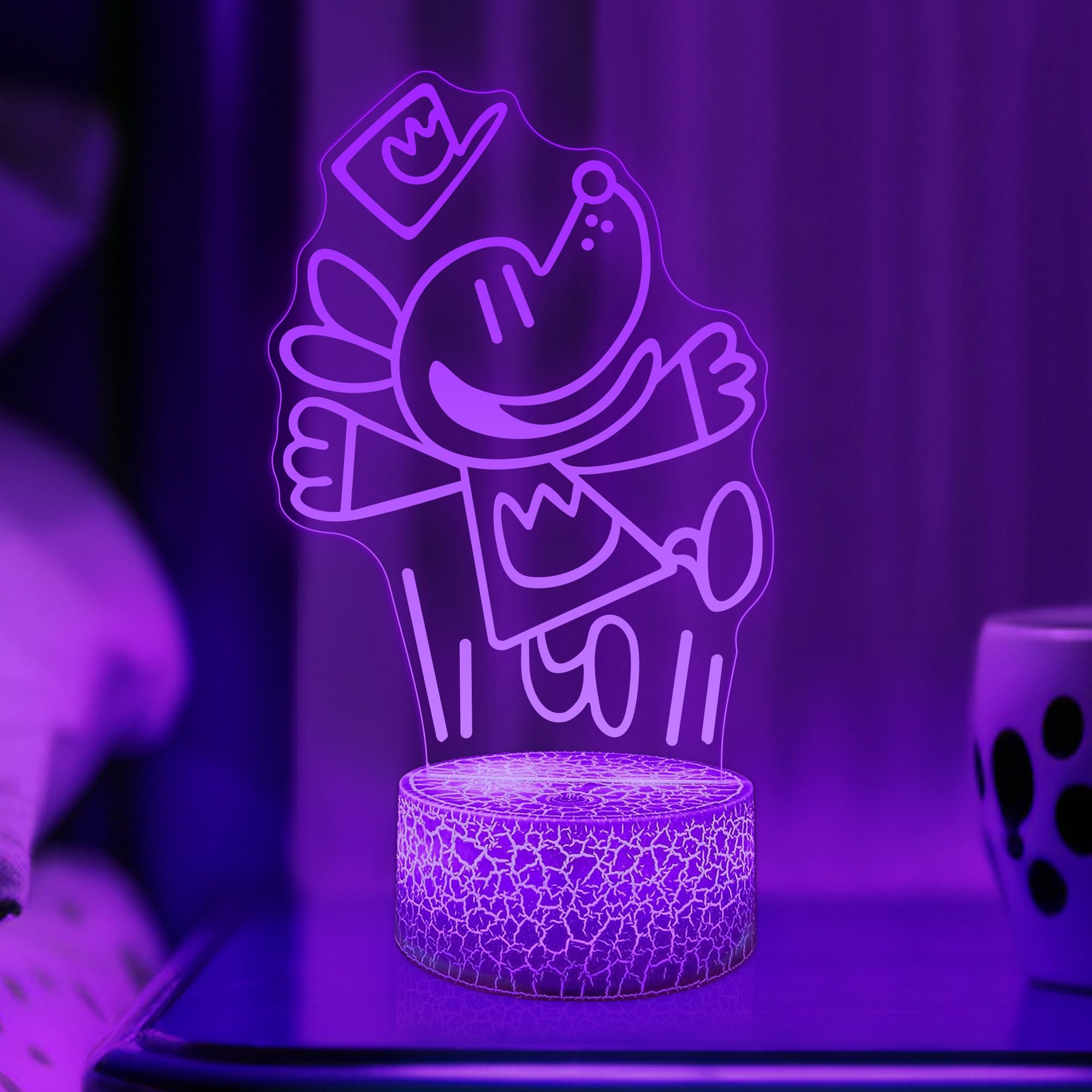 WMAT Officially Licensed Dog Man Night Light - Dog Man LED Glow Light with Removable 7 Colors Base, Kids Bedroom Decor Lamp, Nig