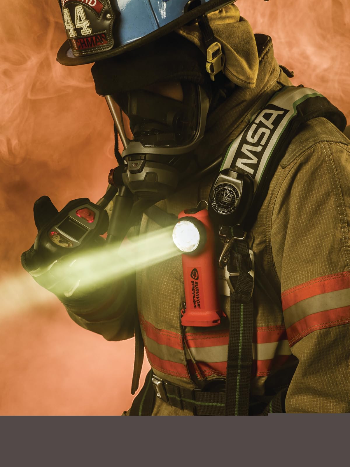 Streamlight 90500 Survivor 175-Lumen Rechargeable Safety-Rated Firefighter Right Angle Flashlight Without Charger, Orange