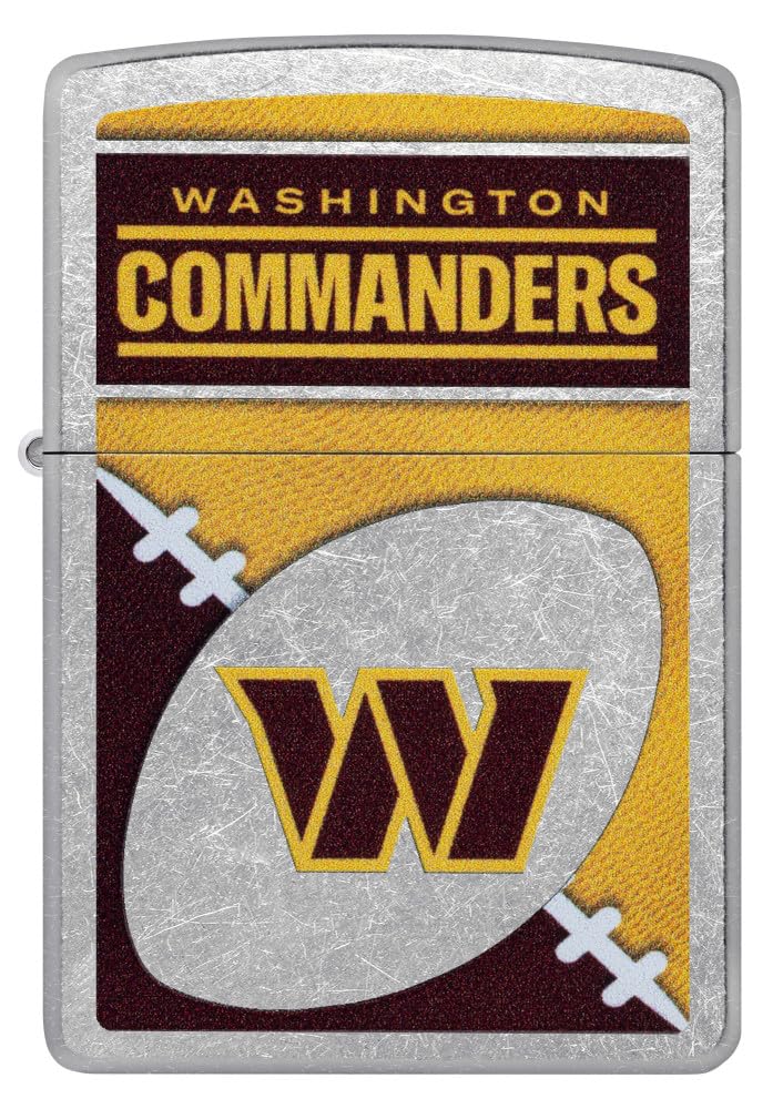 Zippo Nfl Washington Commanders Street Chrome Pocket Lighter