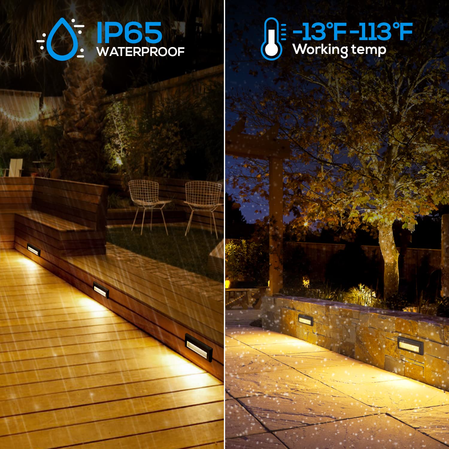 LEONLITE Low Voltage LED Step Lights, 12V 3.5W, 9 Inch, Oil Rubbed Bronze, Aluminum, Pack of 6, UL Listed, IP65,