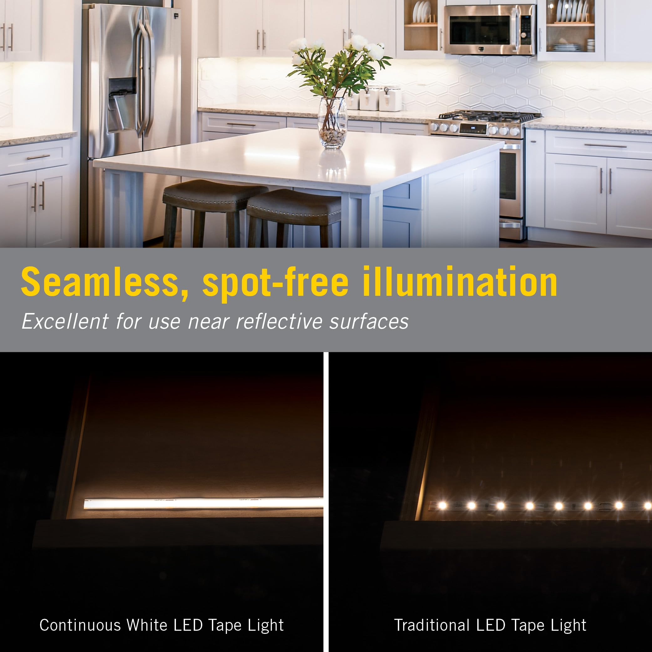 Armacost Lighting Ribbonflex Pro 24V White Cob Led Strip Light Tape 4000K  165 Lumens/Ft  2.5M 171310