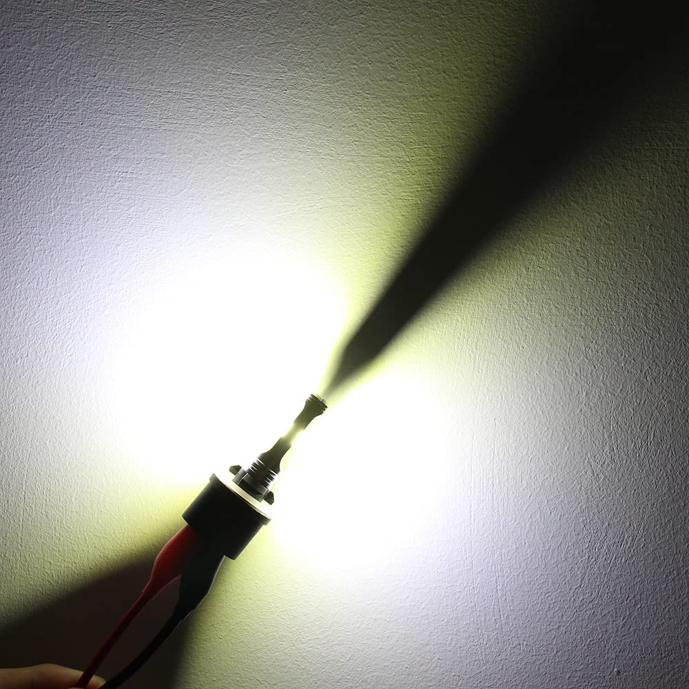Alla Lighting 3800Lm 899 880 Led Fog Light Bulbs  Super Bright Pg13 Base 884 885 887 893 H27 H32  Eti 56-Smd (3000K Golden Yellow)