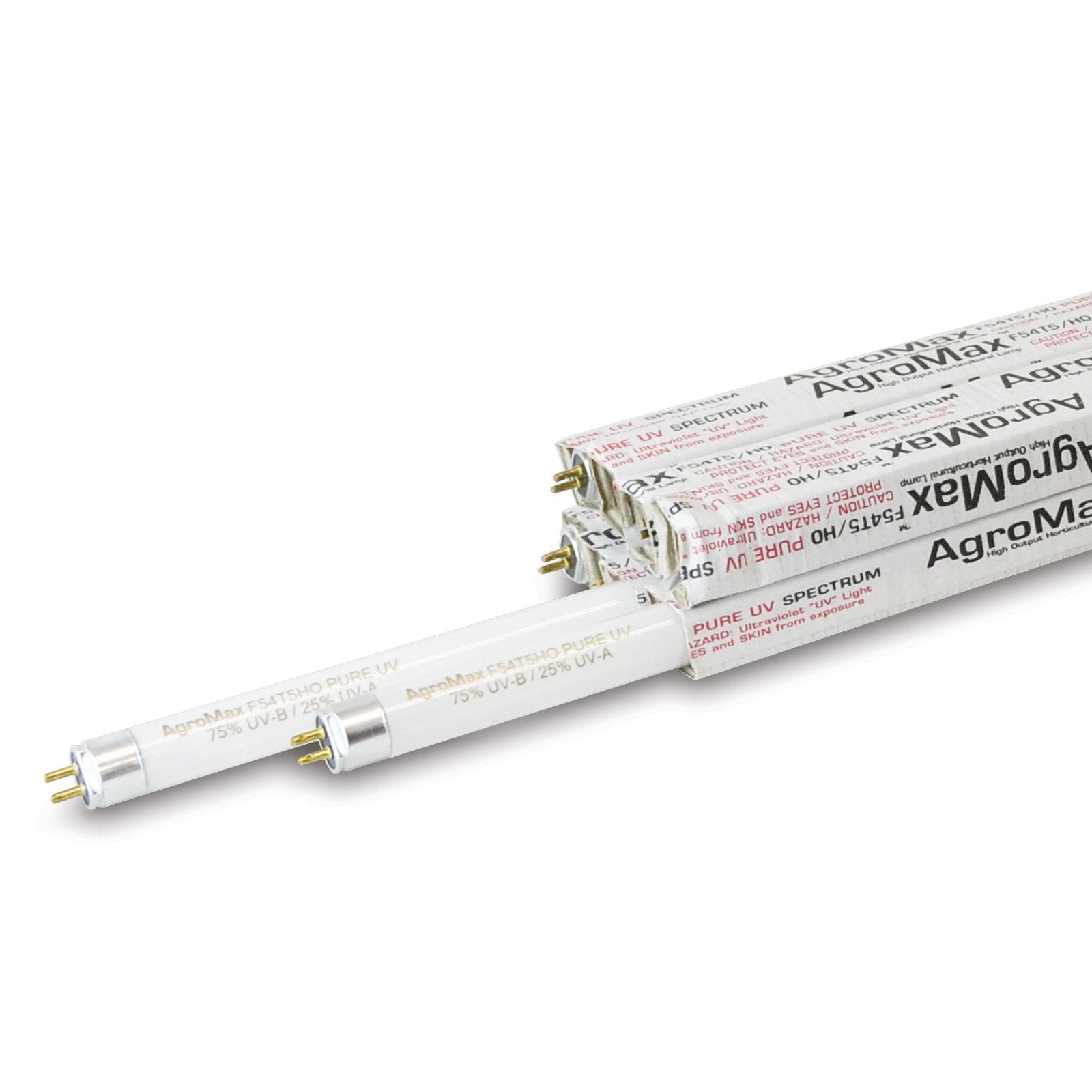 Agromax 8-Pack 4 Foot (45.75&quot;) Pure Uv T5 Fluorescent Grow Light Bulbs - (8) F54T5Ho Bulbs