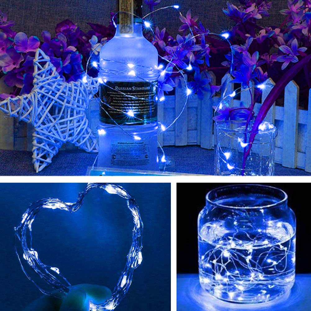 Twinkle Star 200Led 66Ft Copper String Lights Dimmable Control Usb Fairy Lights For Indoor Outdoor Bedroom Home Lighting Wedding Christmas Party Decoration, Blue