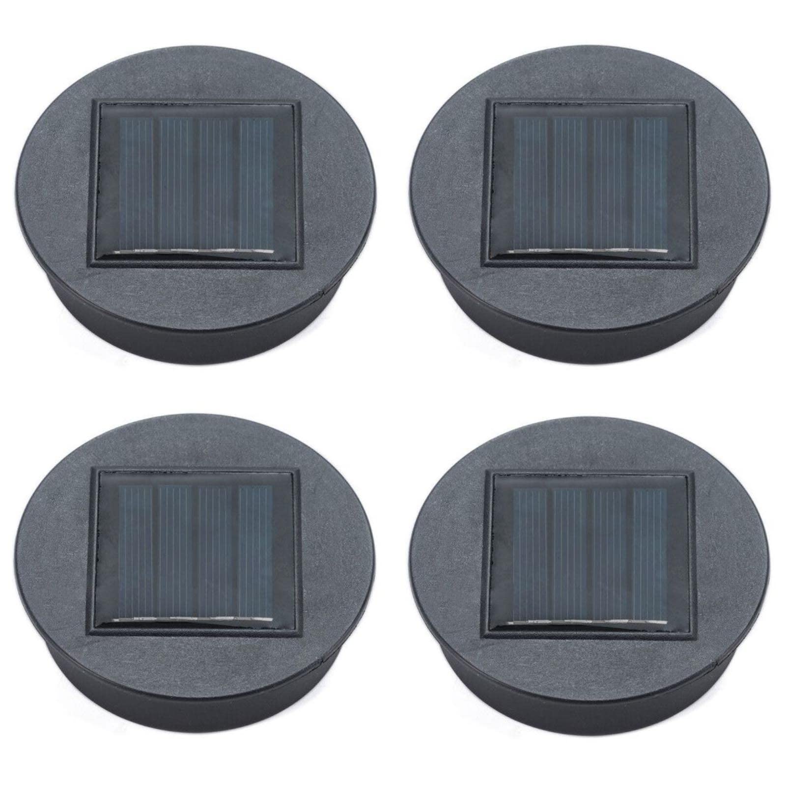 ORIGARDEN Solar Lantern Replacement Top, 4 Pack, Warm White, 3.15in Plastic Decorative Outdoor Lighting