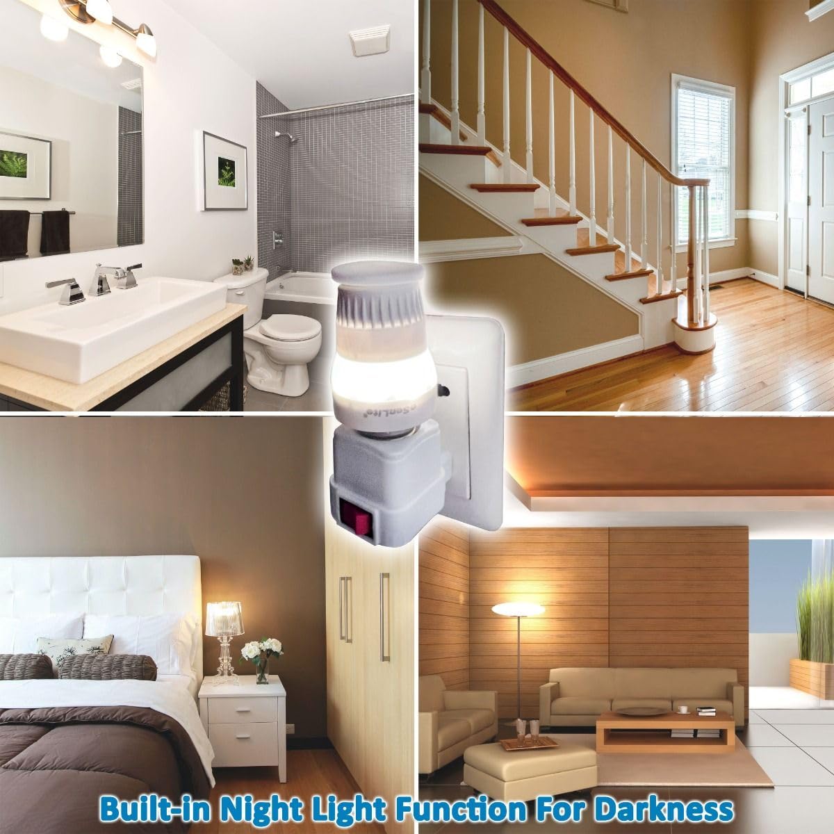 Esenlite Invisible Motion Retrofit Compact Led Light Fixture With Smart Sockets, Plug-In Adaptor(Bulb Not Included)