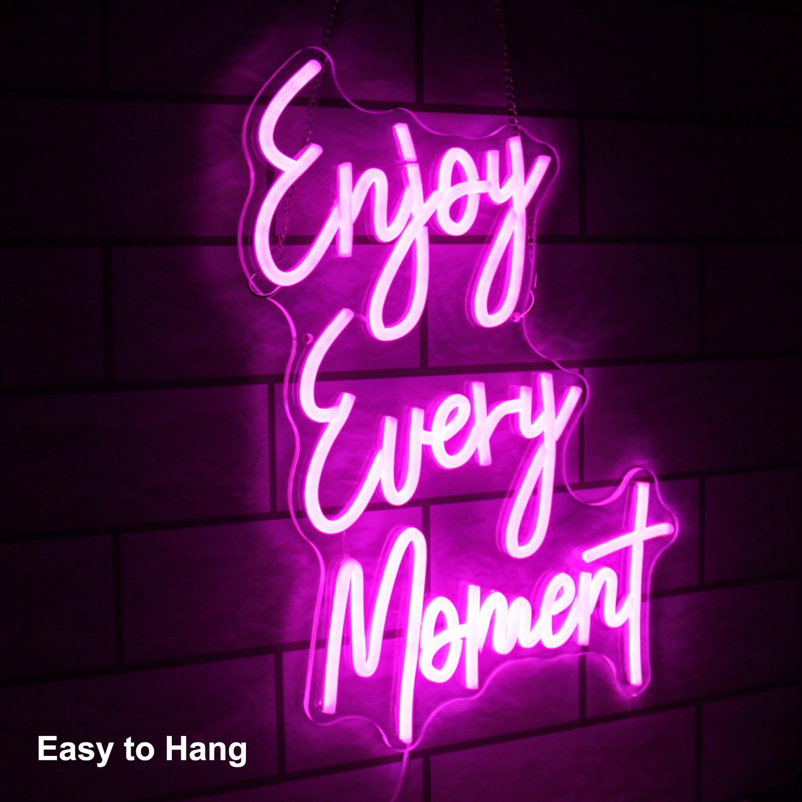 Kullneon Neon Sign Pink LED Light 16.9inx11.6in Acrylic Wall Decor for Bedroom, Bar, Restaurant, Party