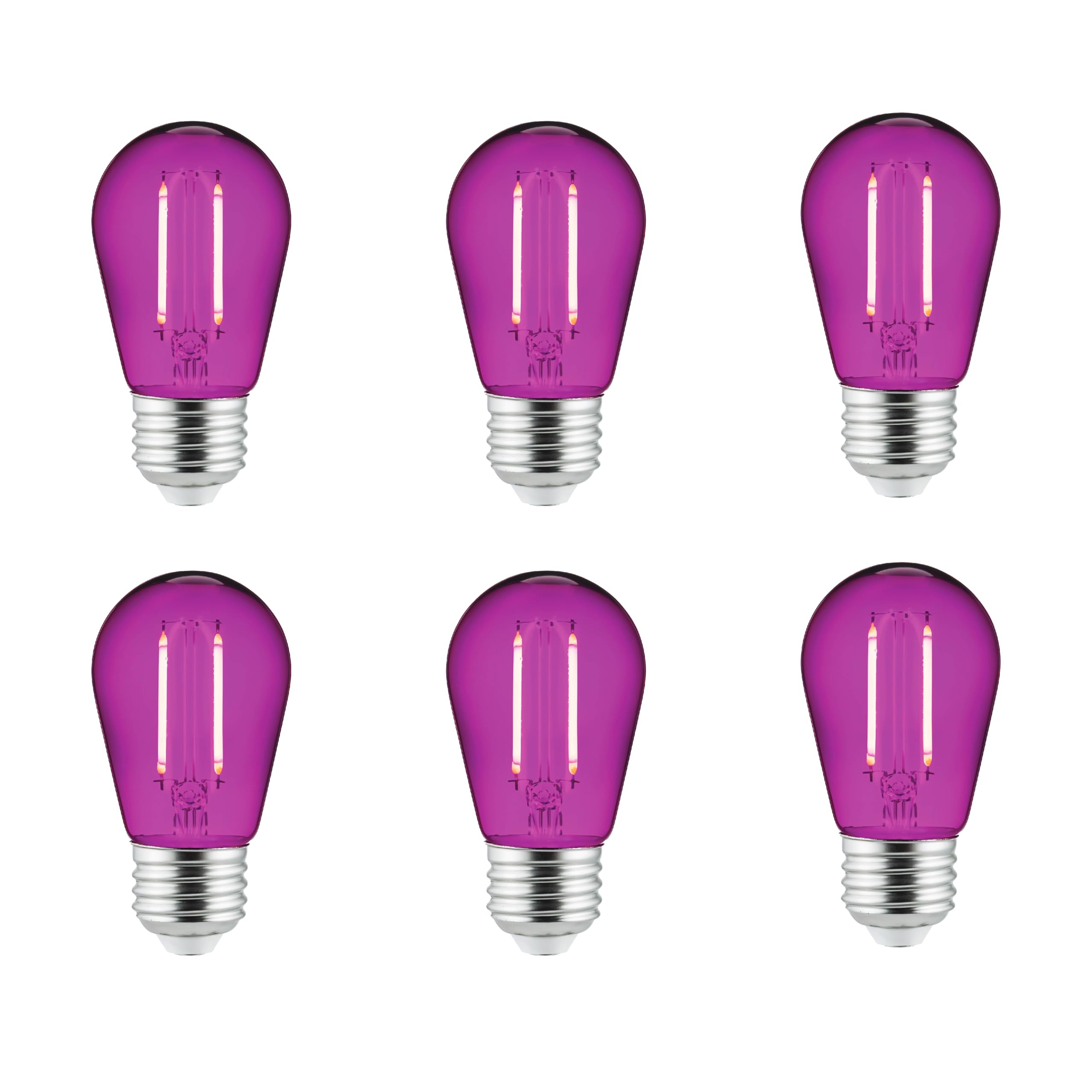 Sunlite 40978 LED S14 String Light Bulb, 2 Watts (25W Equivalent), Medium E26 Base, Party Decoration, Holiday Lighting, Transpar