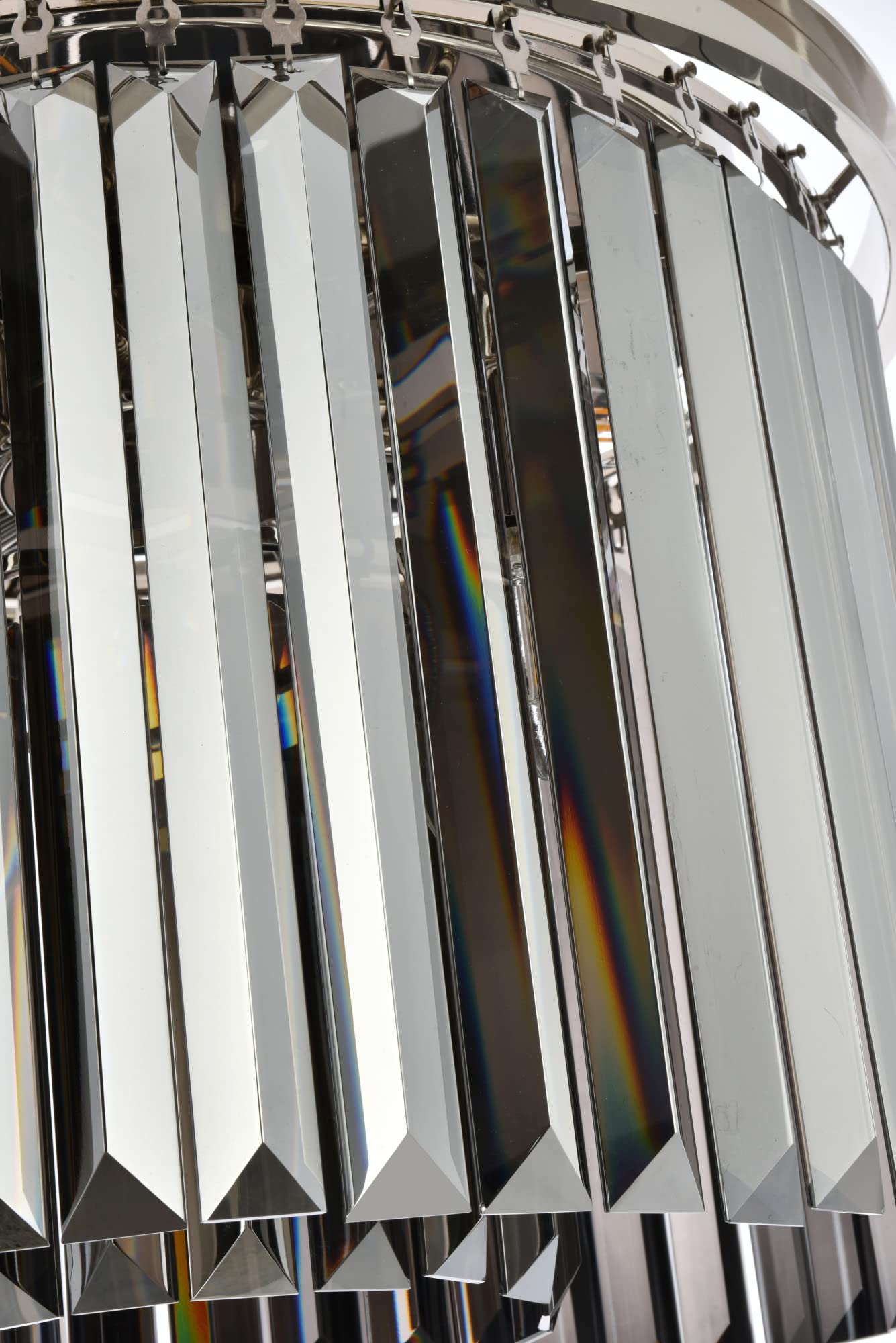 Elegant Lighting Sydney 6-Light Flush Mount - Metal, Matte Black, Model 1238F20MB-SS/RC