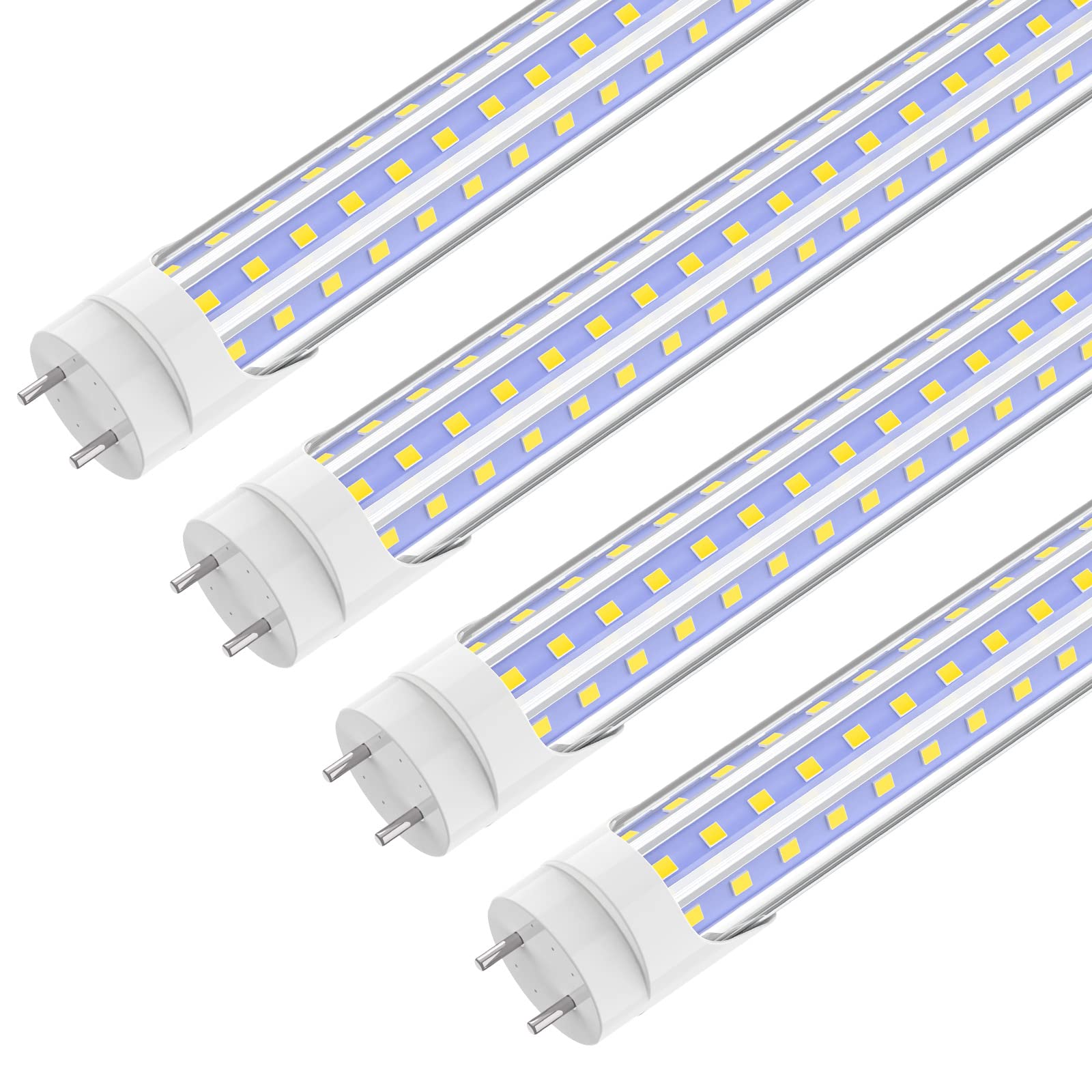 Shopled 4Ft Led Type A+B Tube Light 36W(Equivalent 96W) 5000K 4680Lm Plug And Play Or Ballast Bypass D-Shaped Double End Powered