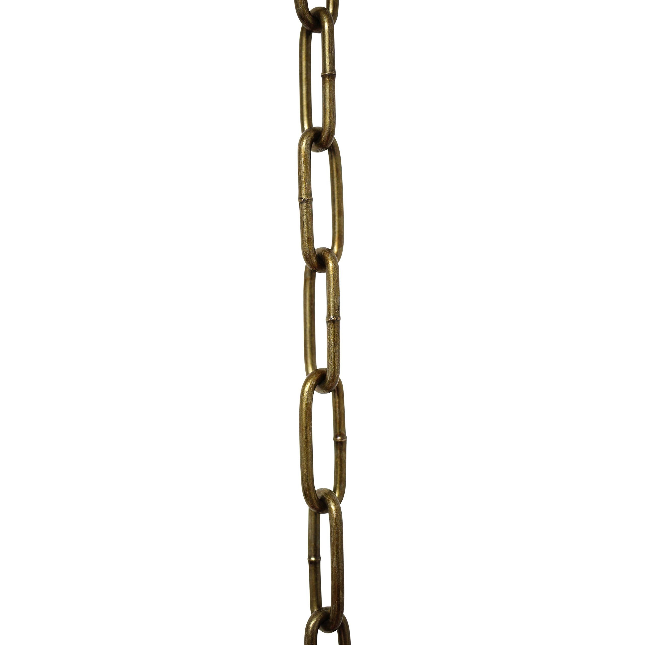 RCH Hardware Steel Chandelier Chain, Antique Brass, 10 Feet, Model CH-S59-04-AB-10, Alloy Steel, W32