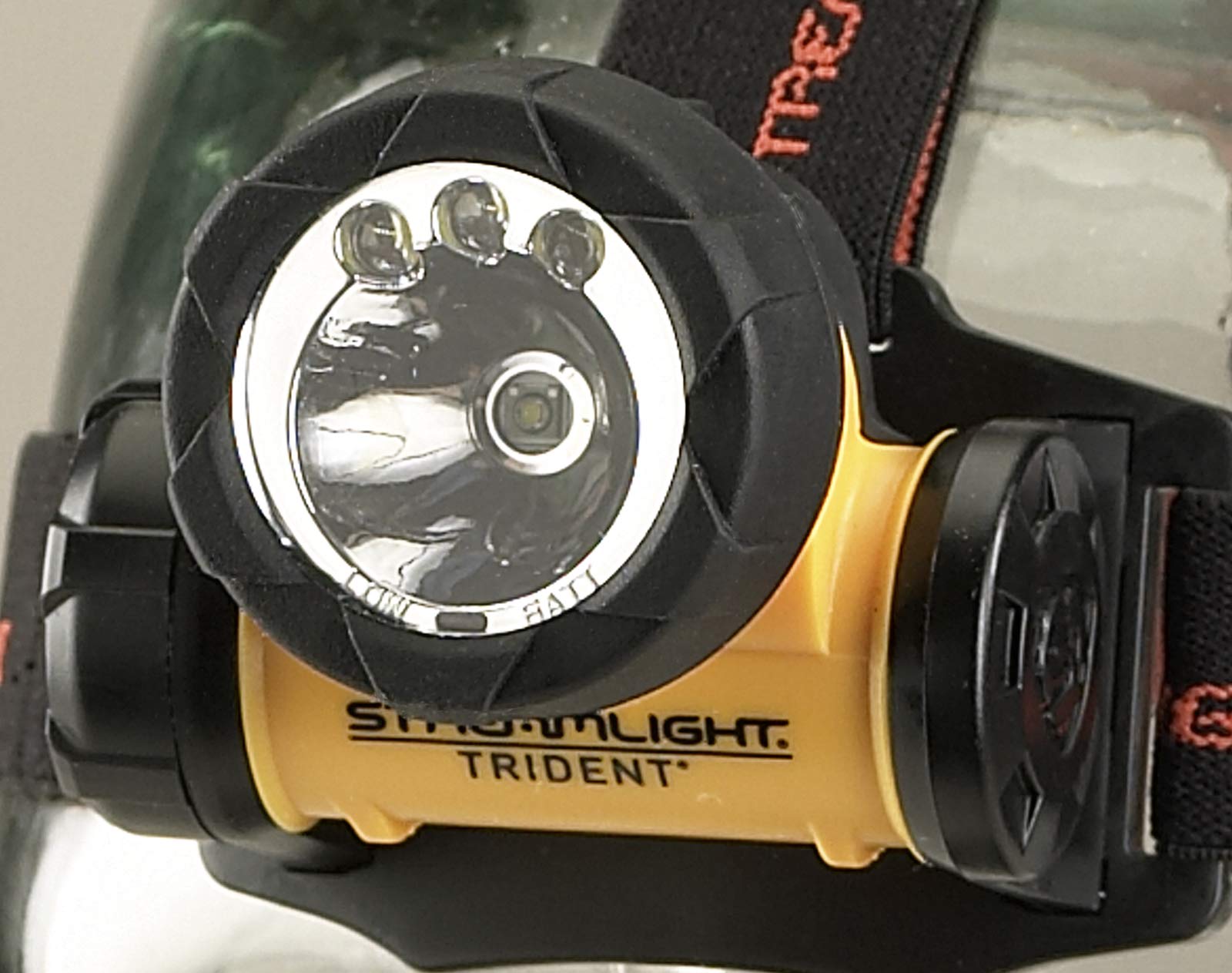 Streamlight 61050 Trident LED Headlamp, 80-Lumen, One Size, Yellow, Includes Elastic Head Strap and Rubber Hard Hat Strap