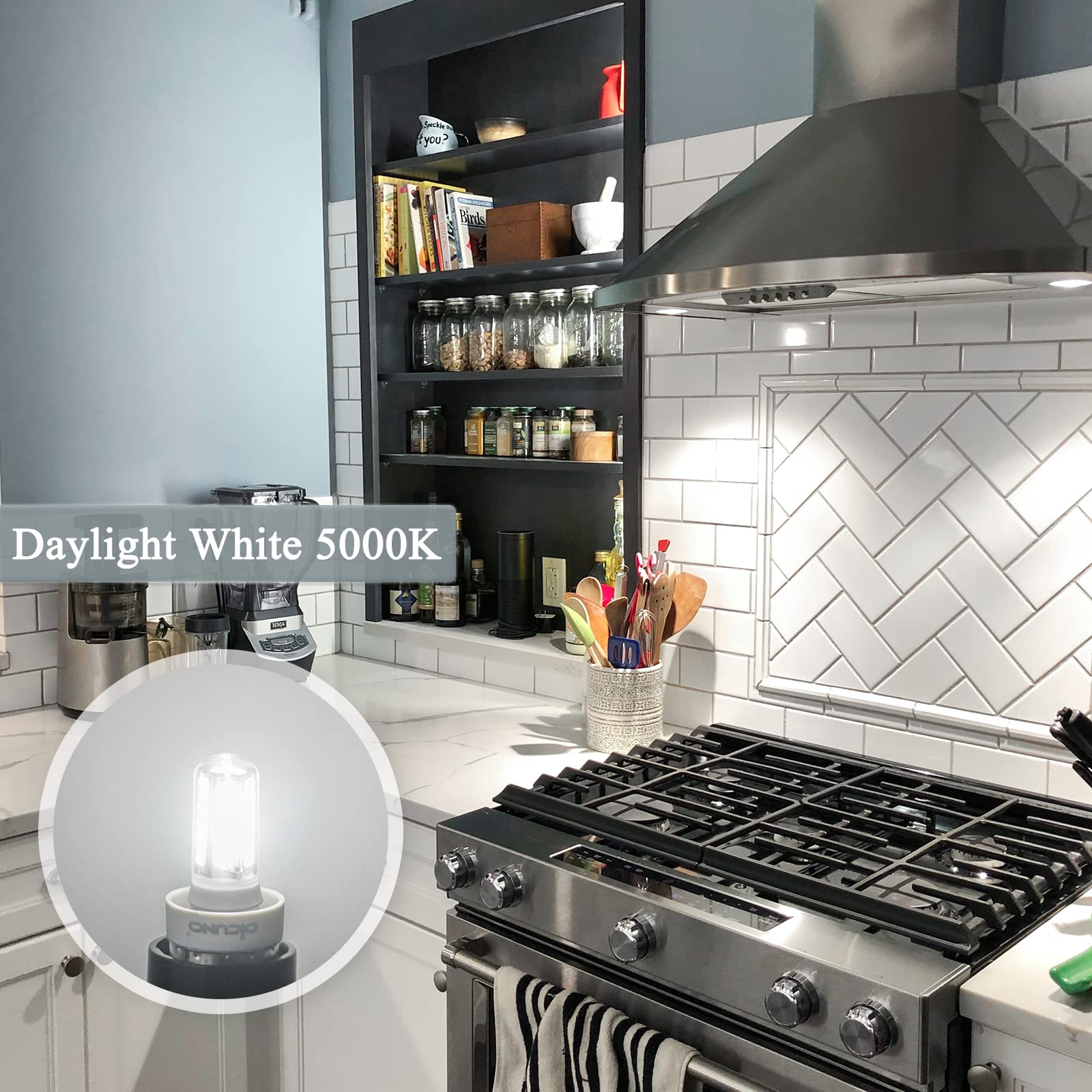 DiCUNO E17 LED Bulb, Dimmable, Daylight White 5000K, 3W (40W Halogen Replacement), 400LM, 2 Count