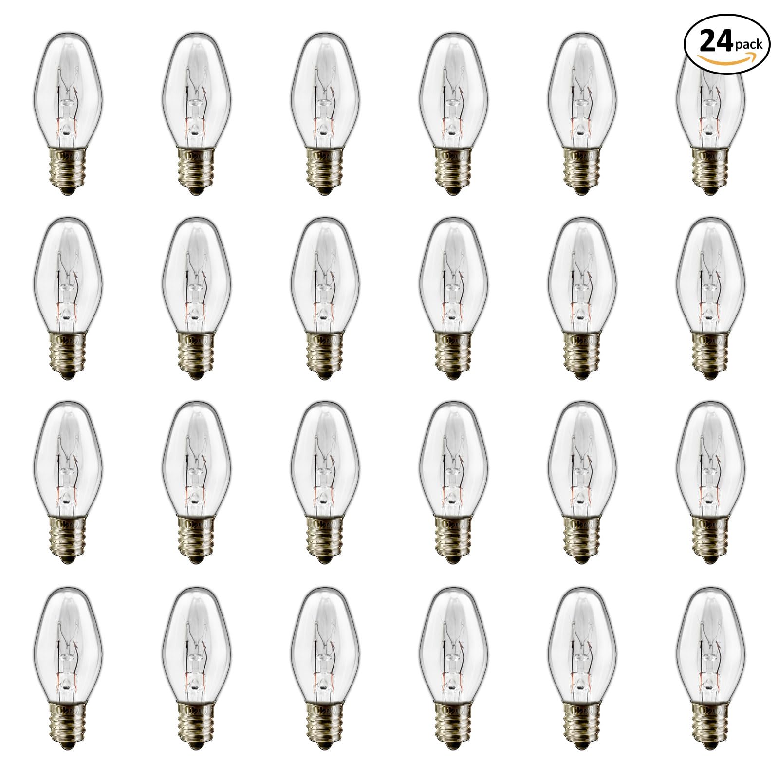Salt Lamp Bulbs, 15 Watt Night Light - C7 Replacement Bulbs For Scentsy Wax Warmer, Dimmable Scentsy Light Bulbs For Household S