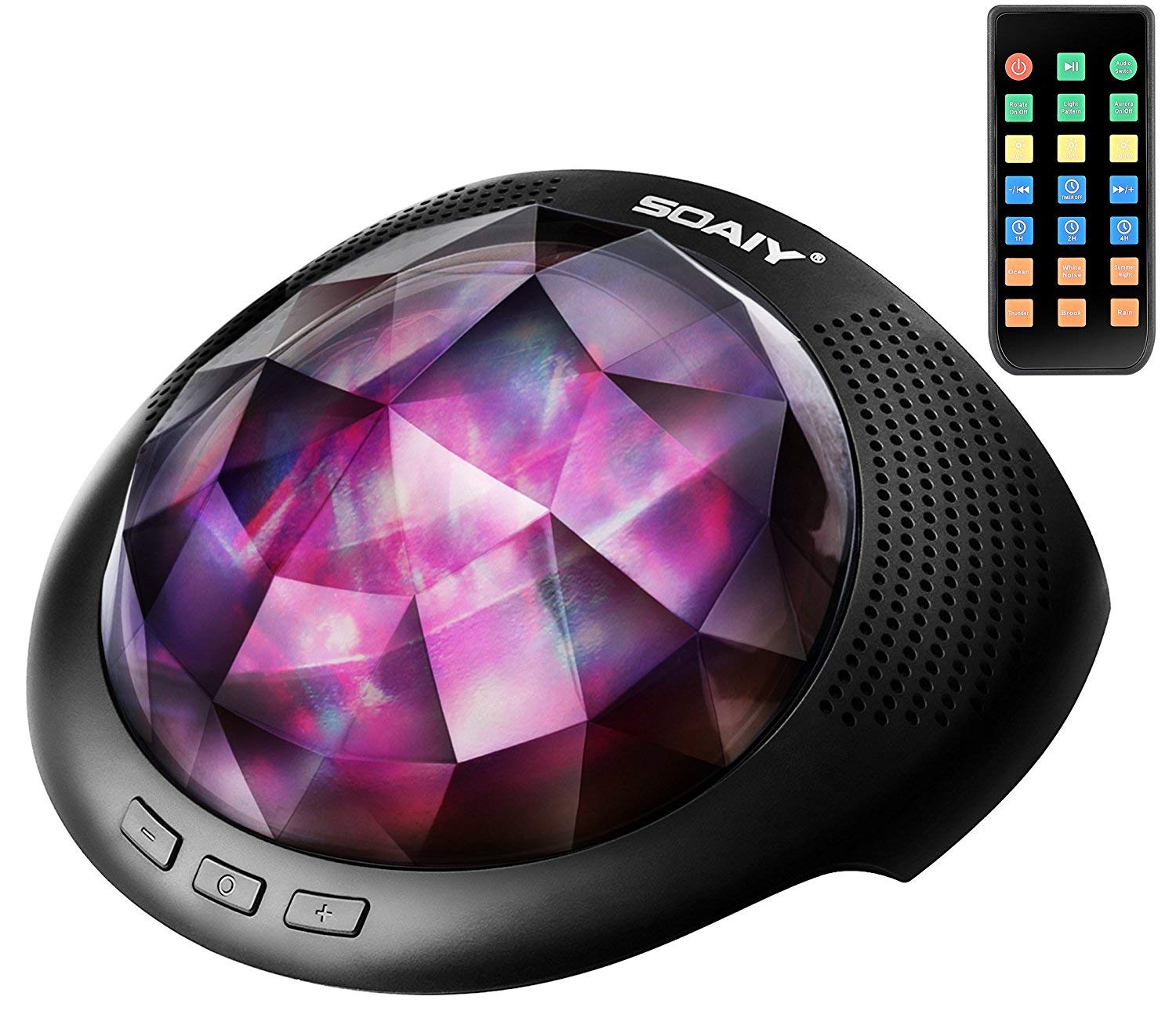 Galaxy Projector, Christmas Projector Star Projector with Bluetooth Speaker/Timer/Remote, White Noise Aurora Projector for Bedro
