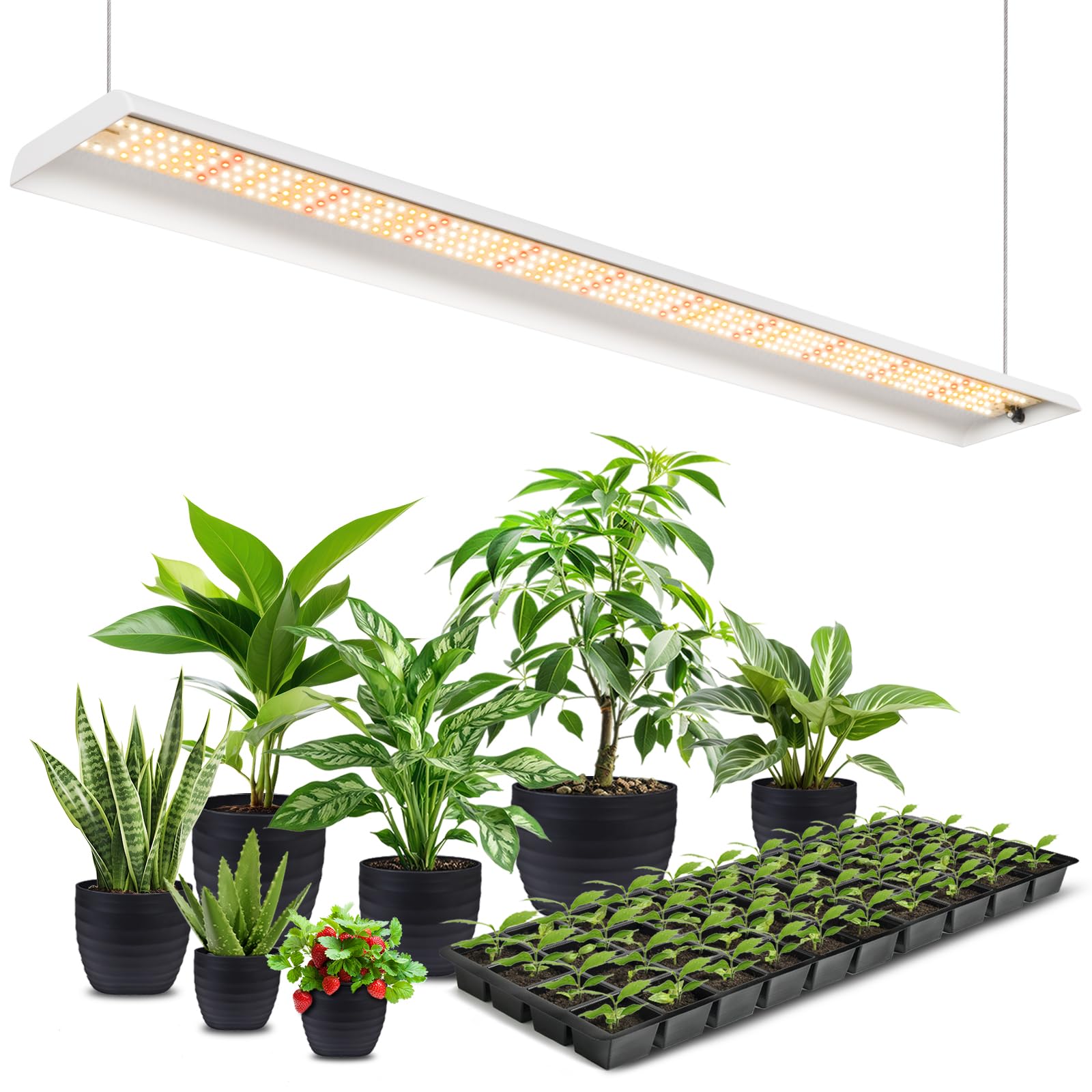 Foxgarden 2025 Upgrade Led Grow Lights, 3.3Ft Full Spectrum Hanging Plant Light, 392 Leds Plant Growing Lamp For Indoor Plants W