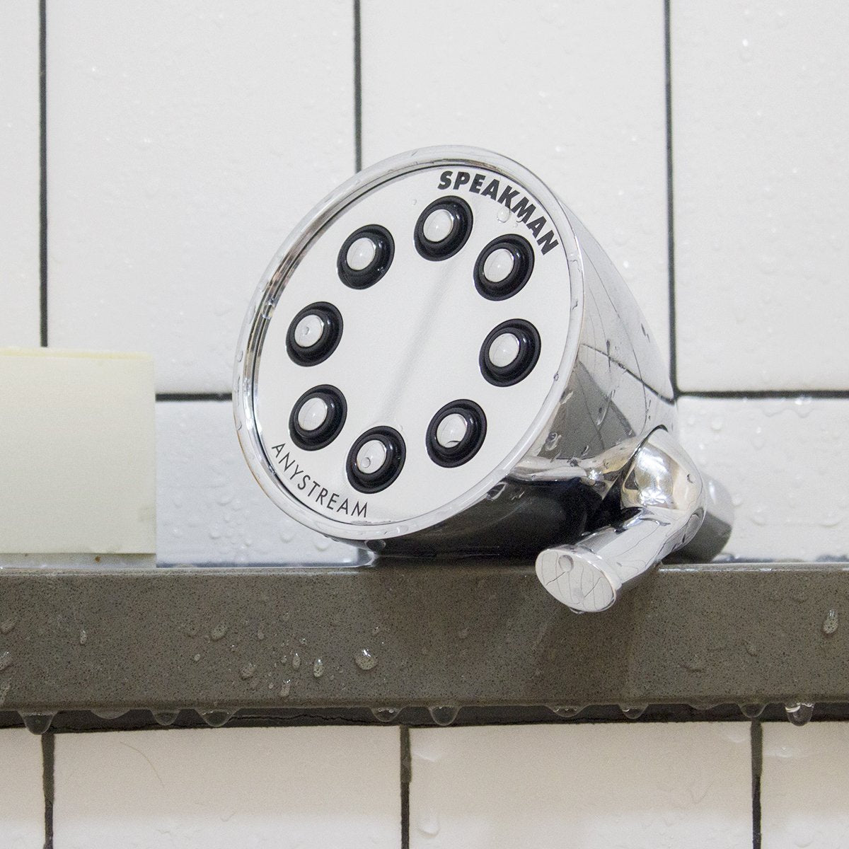 Speakman S-2251 Signature Icon Anystream High Pressure Shower Head, 2.5 GPM, Solid Brass, Polished Chrome Finish