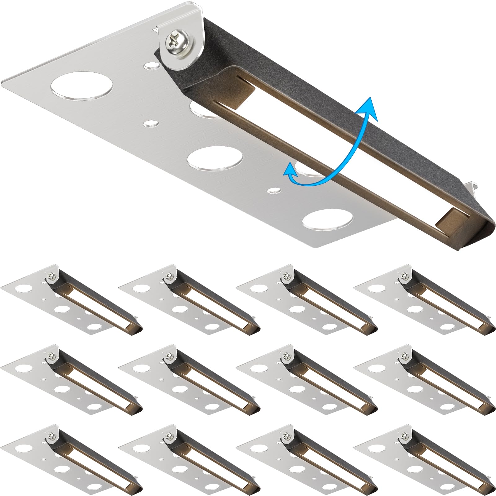 Sunvie 7&quot; Led Retaining Wall Lights, 12-Pack, 3000K Warm White, Waterproof, Low Voltage,