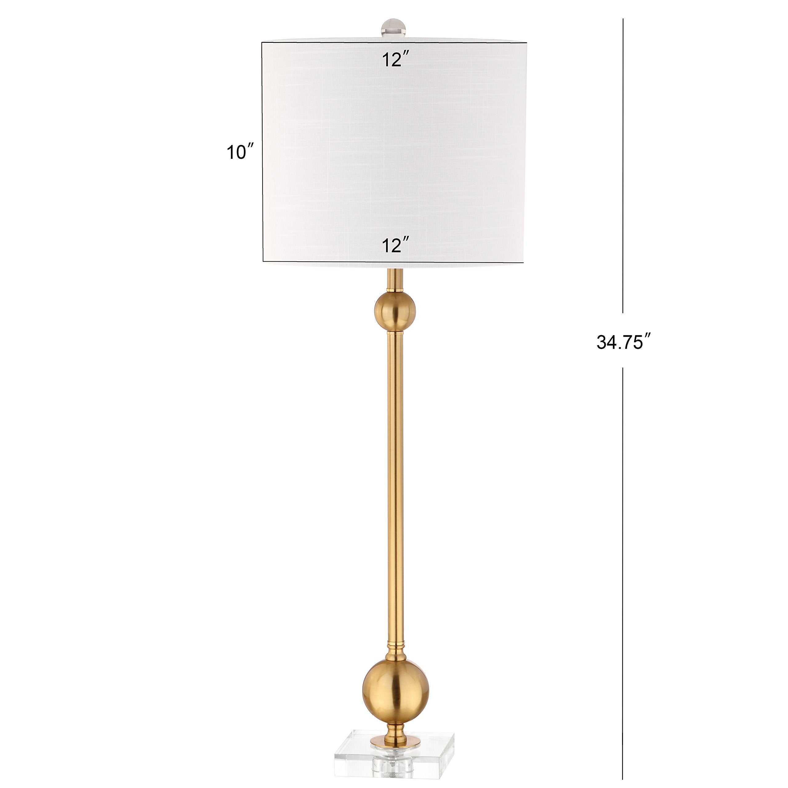Jonathan Y Jyl2010A-Set2 Set Of 2 Table Lamps Hollis 34'' Metal Led Table Lamp Modern Contemporary Glam Bedside Desk Nightstand