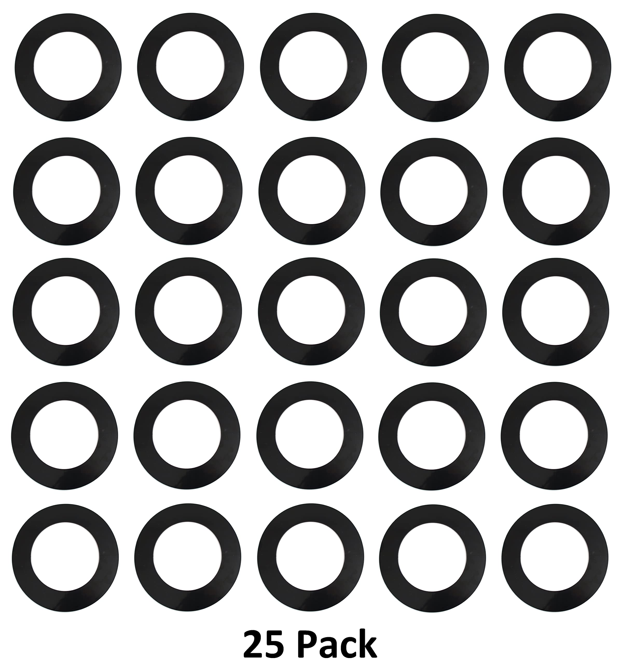 Plastic 4.25" Light Trim Goof Ring For 4" Inch Lighting Fixture Recessed Can (25, Black)