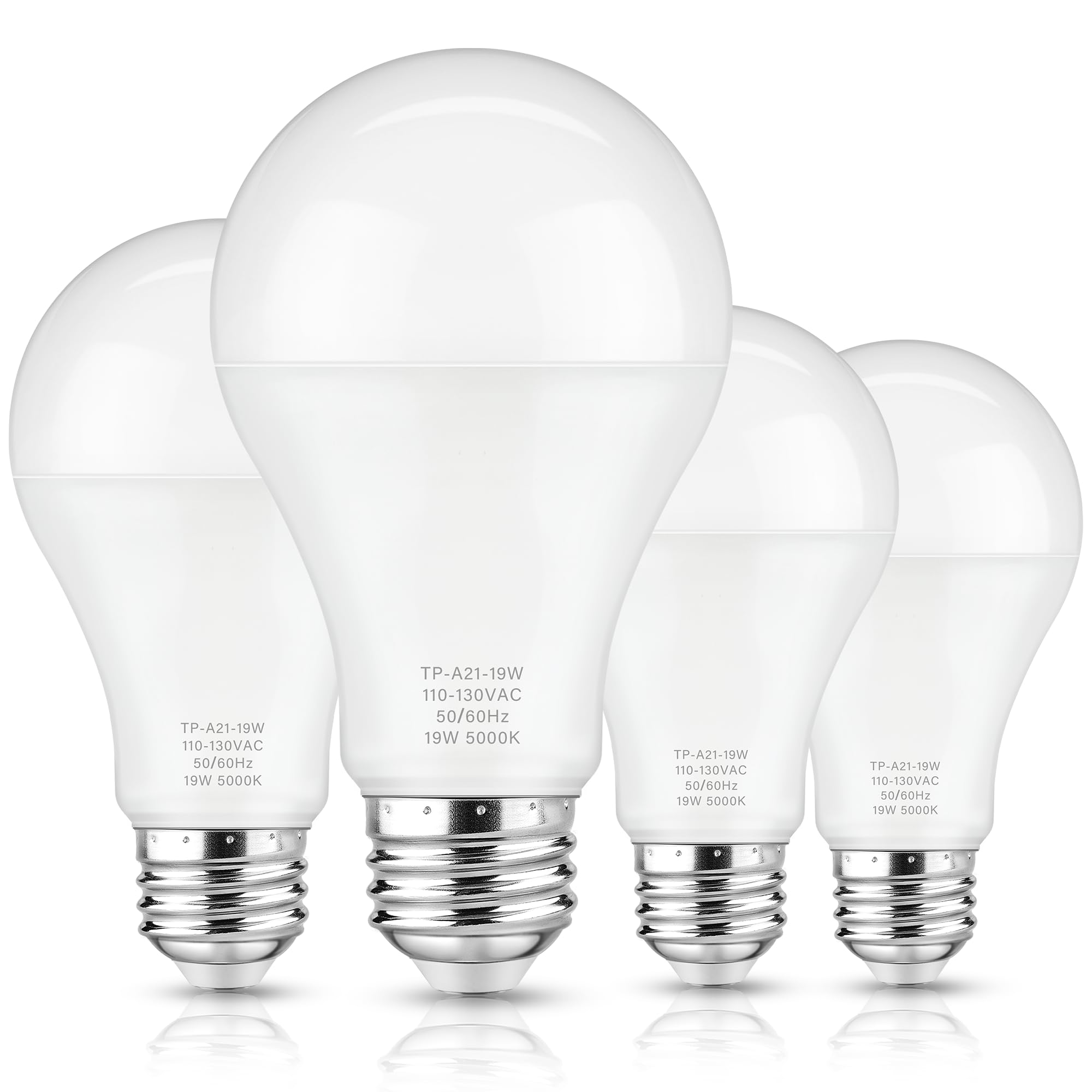 Maylaywood A21 Led Light Bulbs, 150 Watt Equivalent Led Bulb, Daylight White 5000K, 2600Lm, E26 Base, Non-Dimmable, 19W Bright W