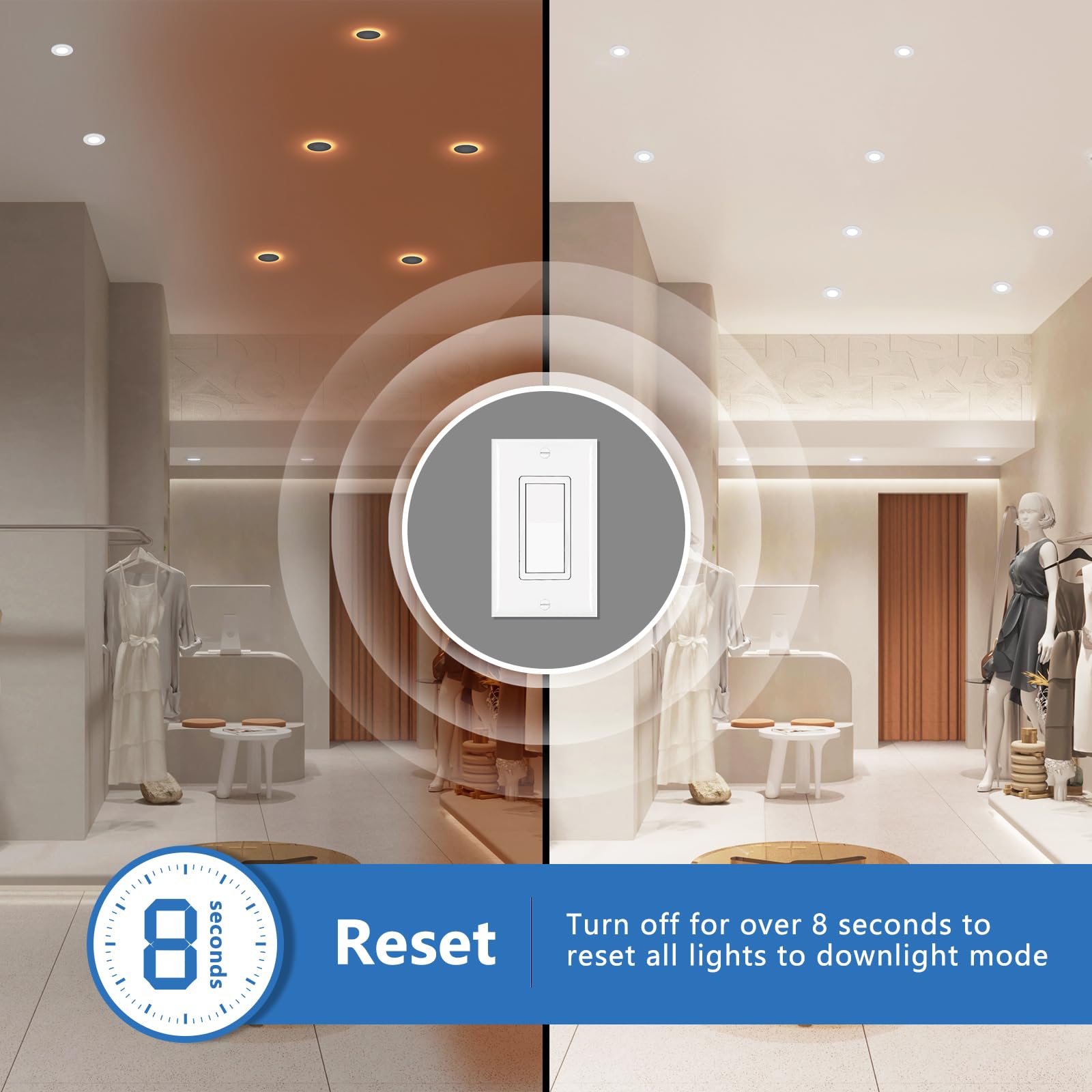 CycevSun 3 Inch Recessed LED Lights, Dimmable, 5CCT, Aluminum, White, 12-Pack, ETL & IC Rated