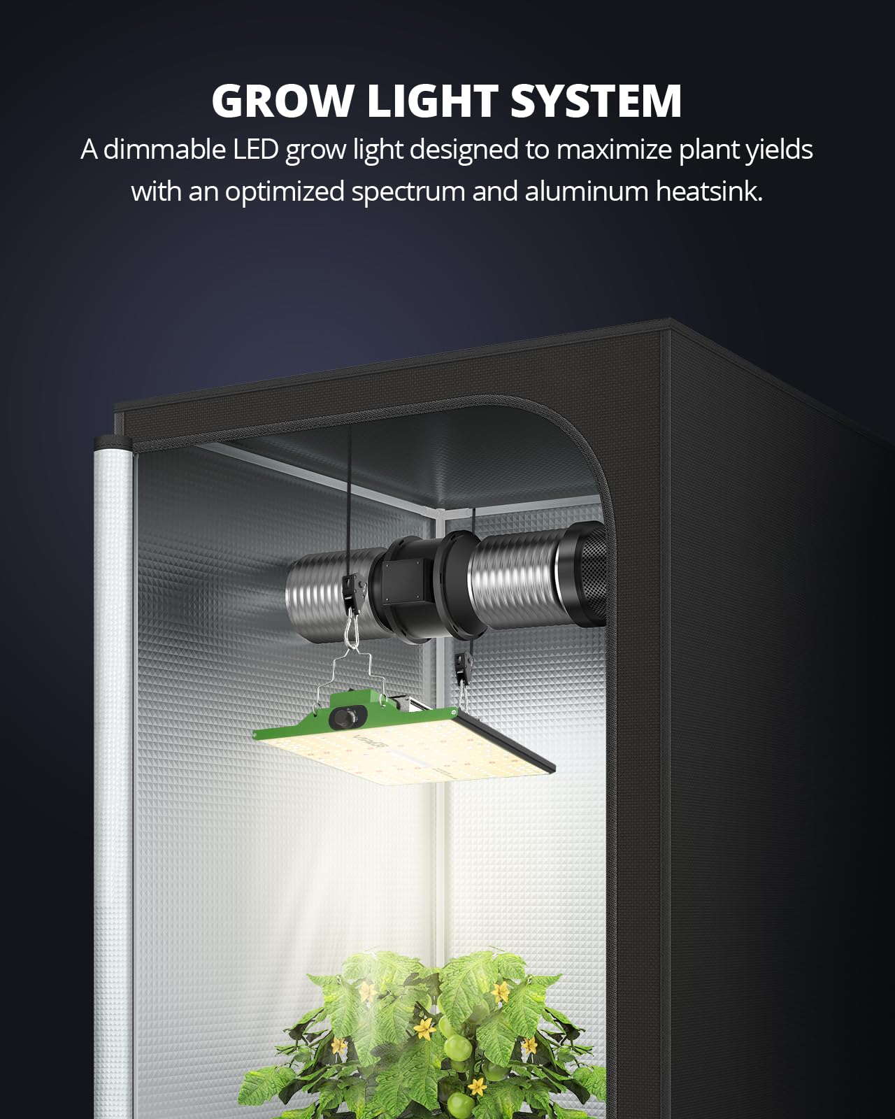 VIPARSPECTRA P4000 LED Grow Light - Dimmable Full Spectrum Lamp for Indoor Plants, 39.4"x11", Green, Ideal for Seedlings & Veg/Bloom