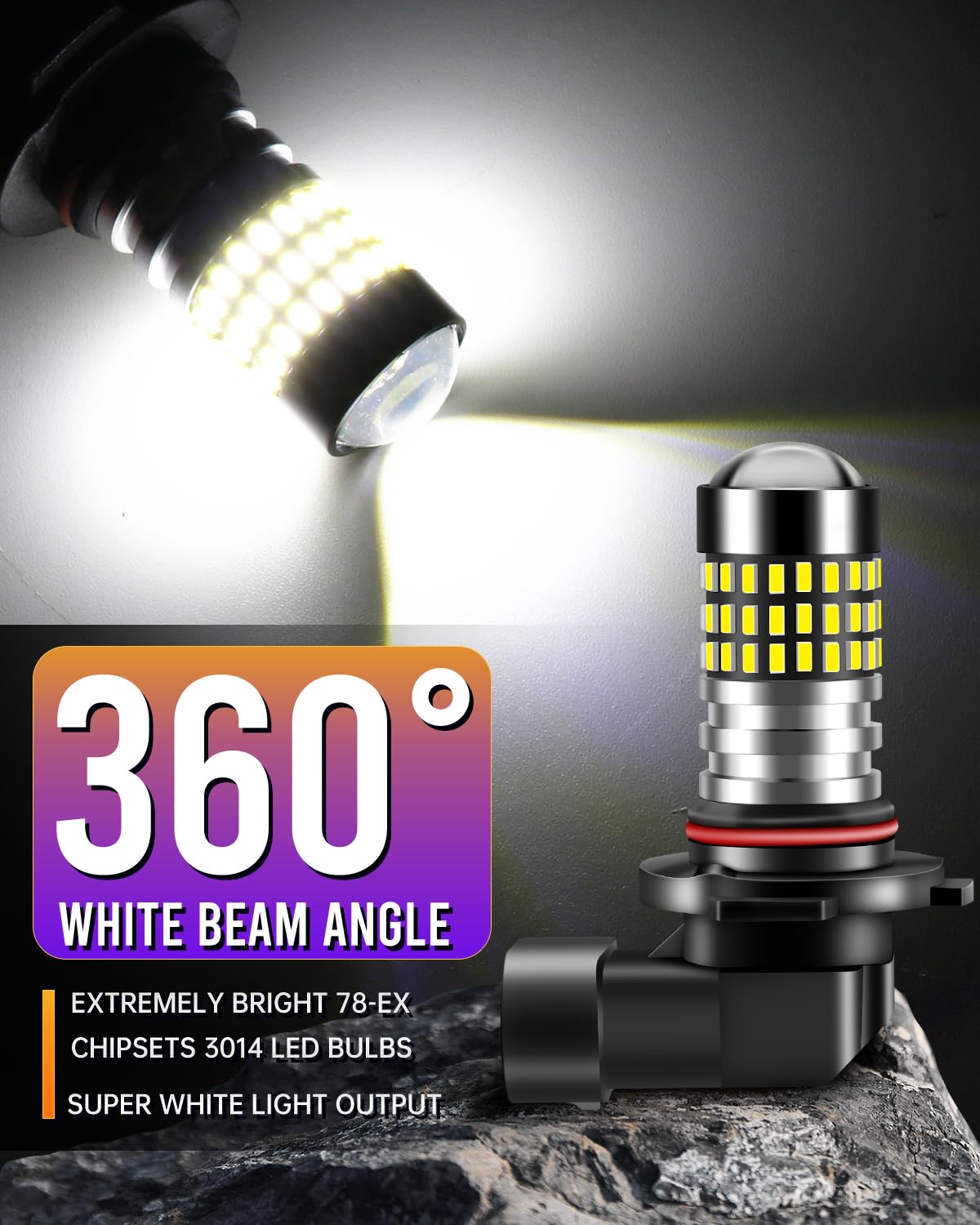 LUYED H10 9145 9140 LED Bulb Fog Light 1800 Lumens Super Bright Xenon White 3014 78-EX Chipsets 9040 9045 Led Bulbs Used for Fog