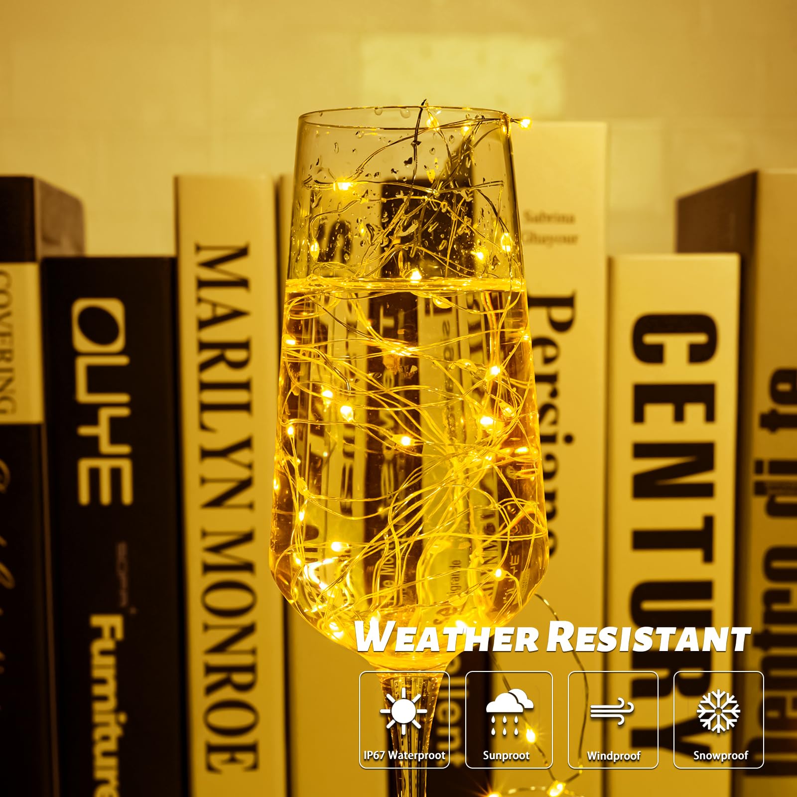 Fairy Lights 66 Ft 200 Led Usb Twinkle String Lights Plug In Silver Wire Lights With Remote And Timer 8 Modes Outdoor Waterproof Starry Lights Diy Party Wedding Christmas Decoration(Warm White)