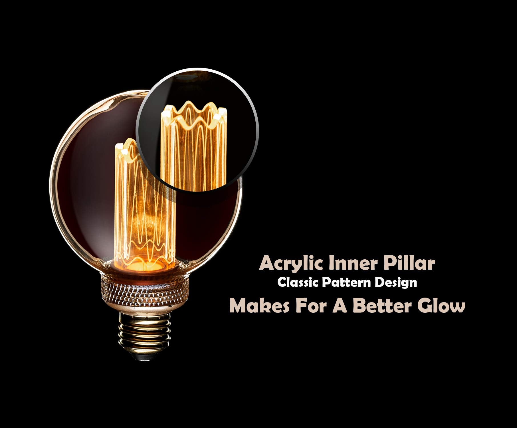 Next Glow Dimmable Amber G25 G80 Led Bulb, 3.5W Equivalent, 120 Lumen Decorative Light
