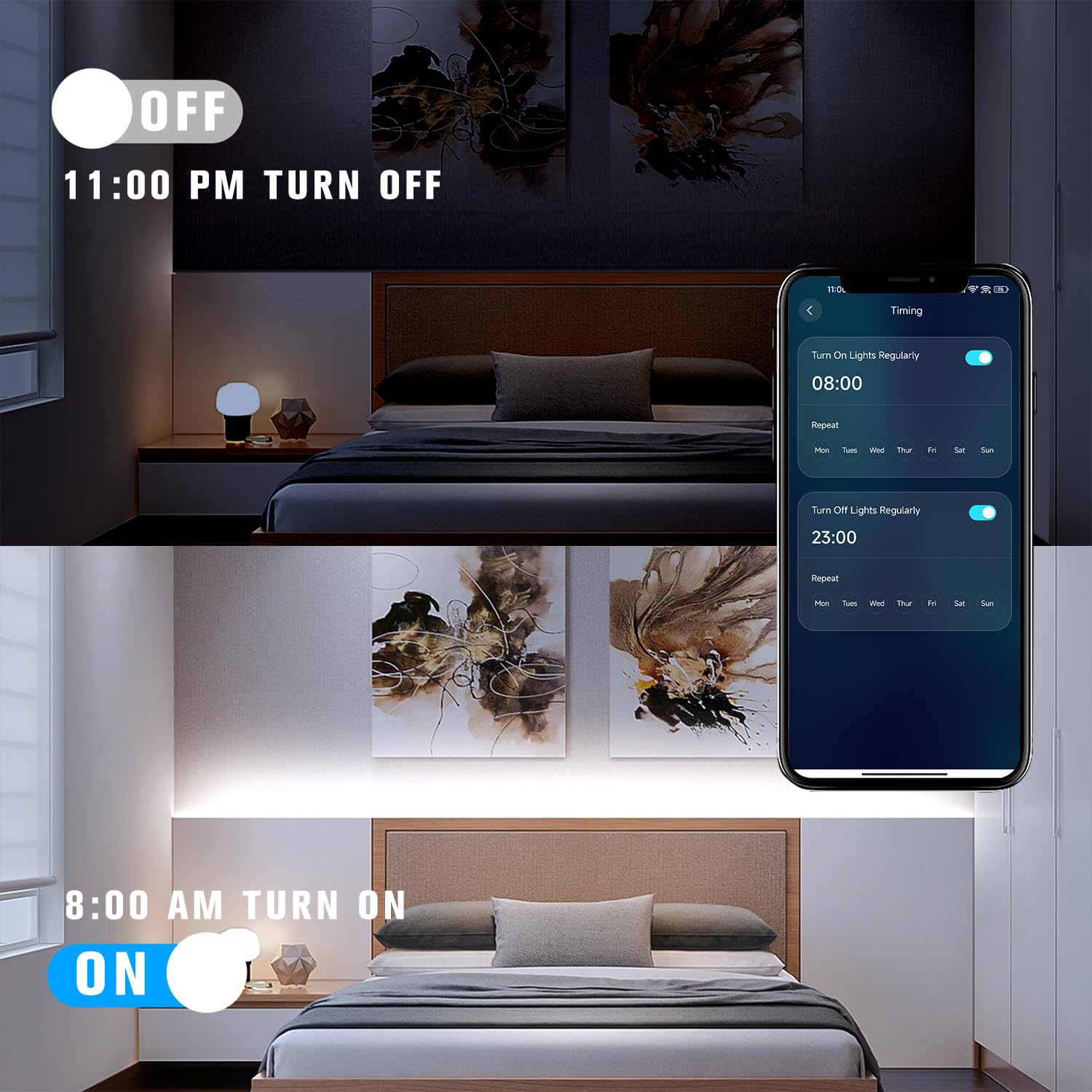 Daybetter Cob Led Strip Lights, 32.8 Ft/10 M 3200 Leds Bright Daylight White Led Light Strips With Remote And App, 6500K Dimmabl