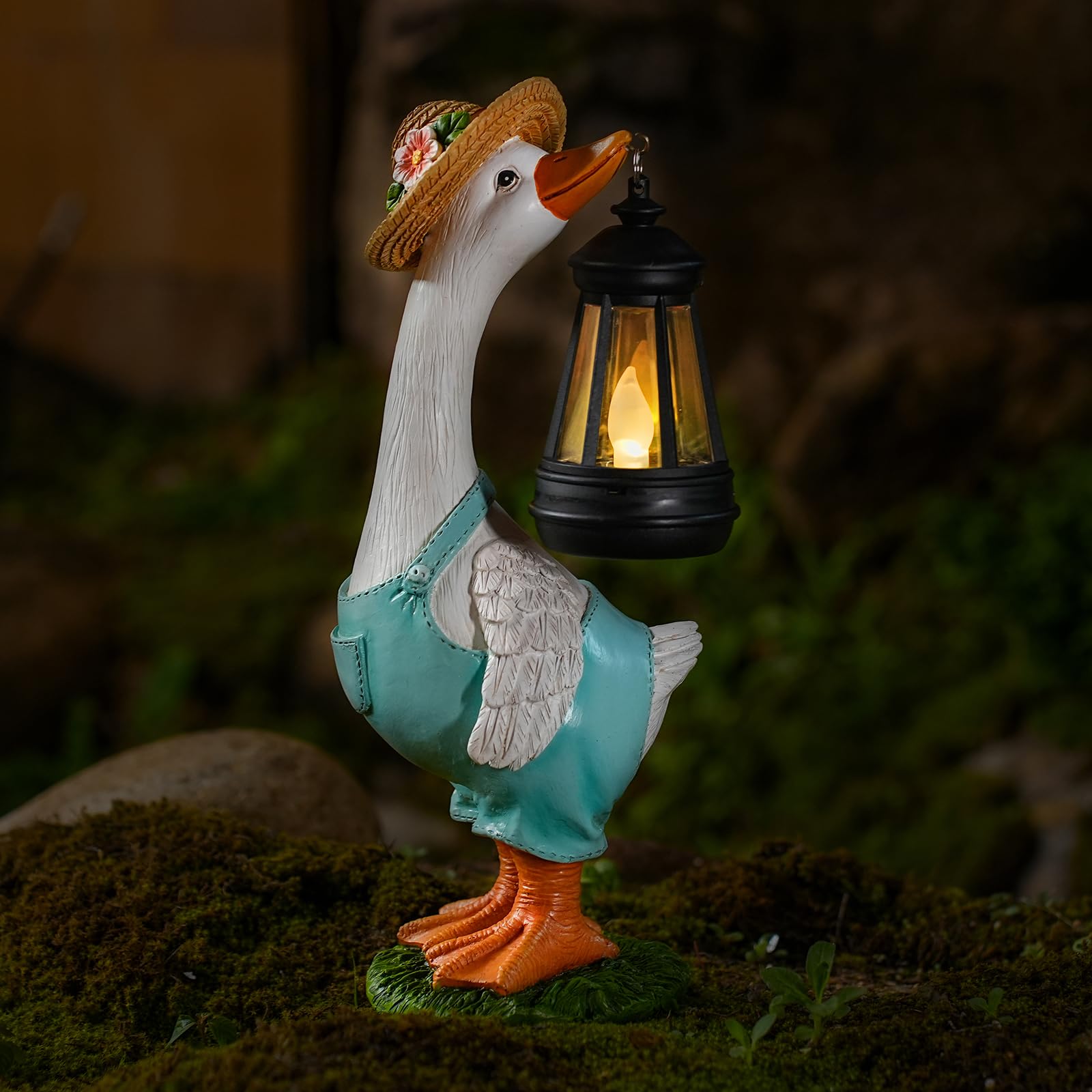 QZJDDZSW Solar Garden Outdoor Statues Goose  Goose Outdoor Lawn and Garden Statue  Lawn Decor Statue for Patio  Balcony  Yard Ornament - Gifts for Mom Grandma Women