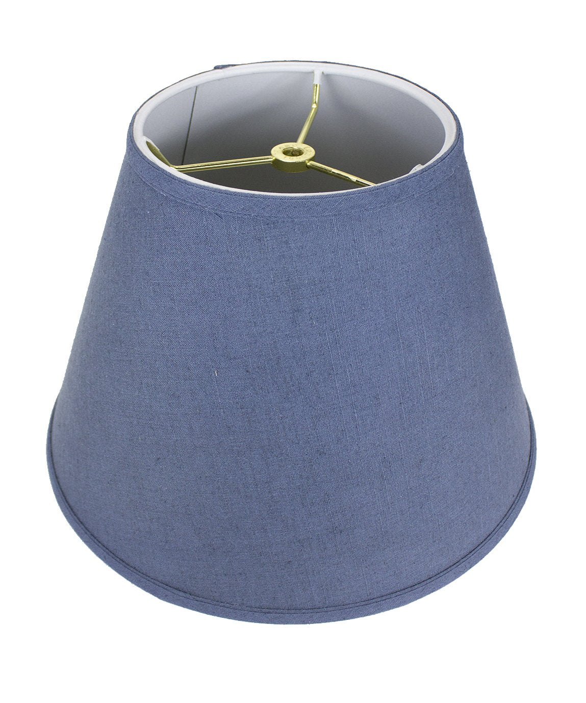 HomeConcept Empire Hardback Lampshade, Textured Blue Slate, Brass Spider Fitter, 9x16x12 inches, Perfect for Table and Floor Lamps