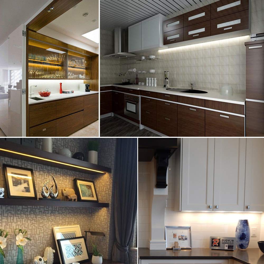 Laifuni Dimmable Under Cabinet Lighting, Rgb Led Light Bar, Rf Remote Control Lamp, Multicolor Under Counter Lights For Desk, Ro